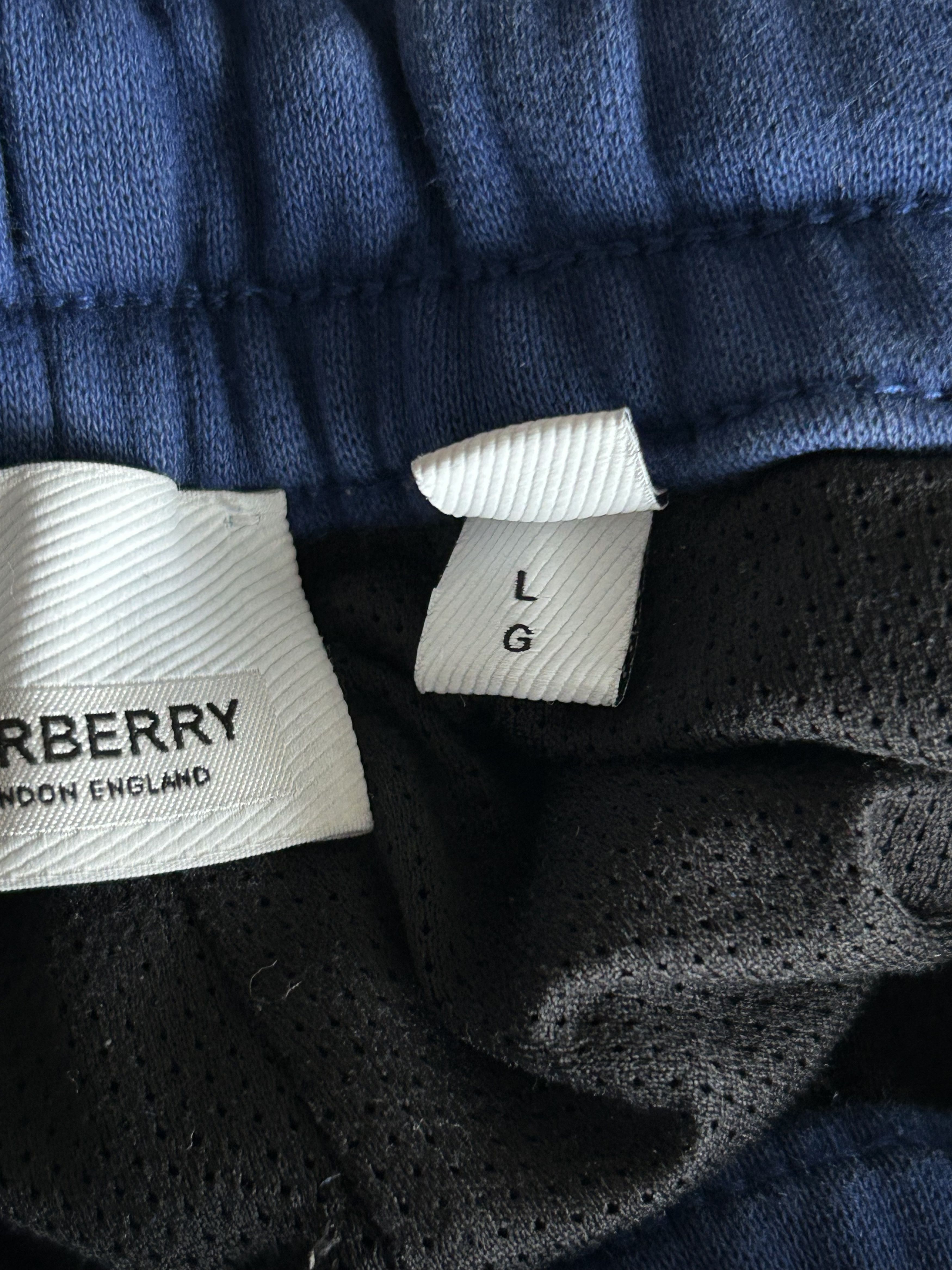 Burberry Burberry Blue & Black Logo Shorts Size US 34 / EU 50 - 4 Thumbnail
