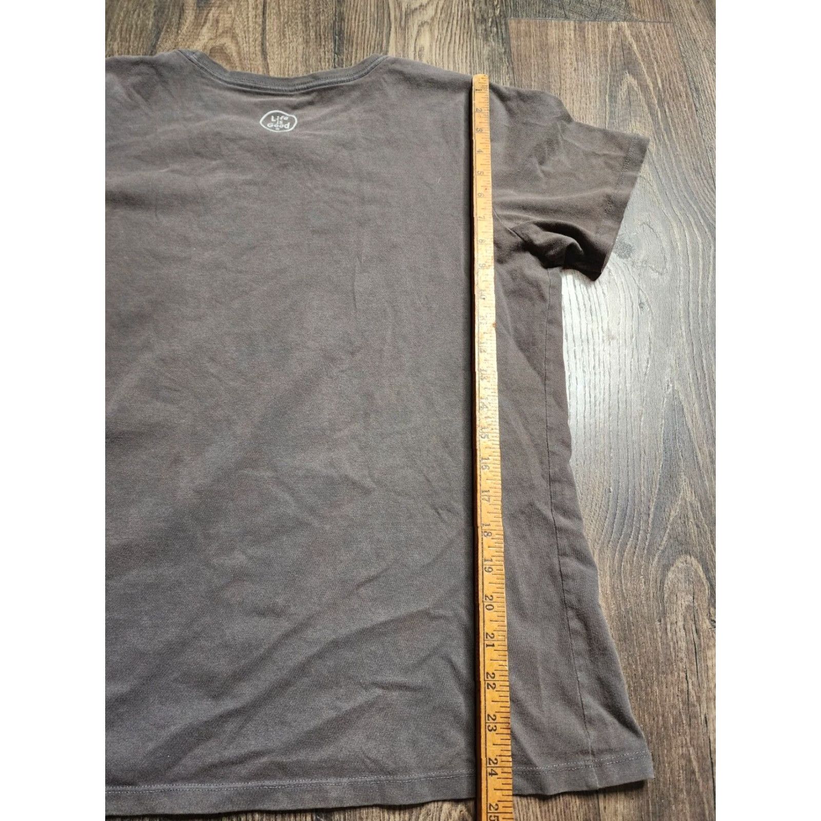 Life is Good Life is Good Womens Brown Short Sleeve T Shirt L Basic Round Neck Size L / US 10 / IT 46 - 2 Thumbnail