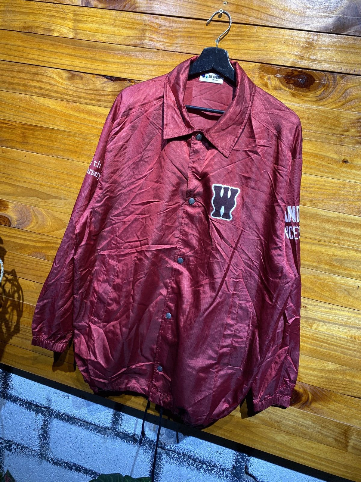 Mizuno Vintage All Sports Maroon Jacket – Snap Button Windbreaker Size US L / EU 52-54 / 3 - 4 Thumbnail