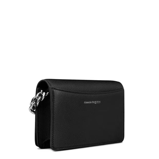Alexander McQueen o1g2r1mq0824 Size: OS / Ring Mini Chain Bag Black Silver Size ONE SIZE - 5 Thumbnail