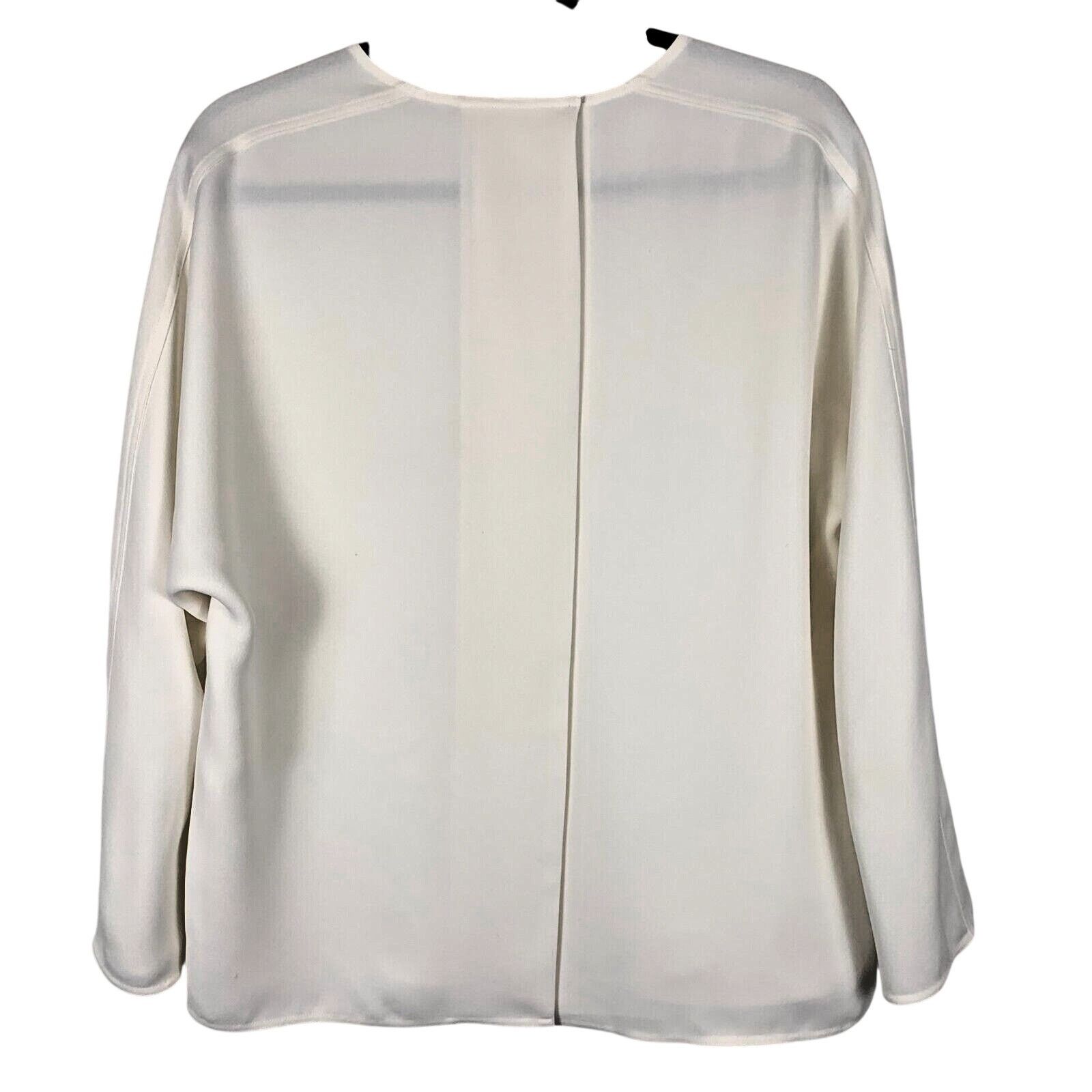 Vince Vince Women’s Cream Long Sleeve Split Back Blouse Sz 10 READ Size L / US 10 / IT 46 - 6 Thumbnail