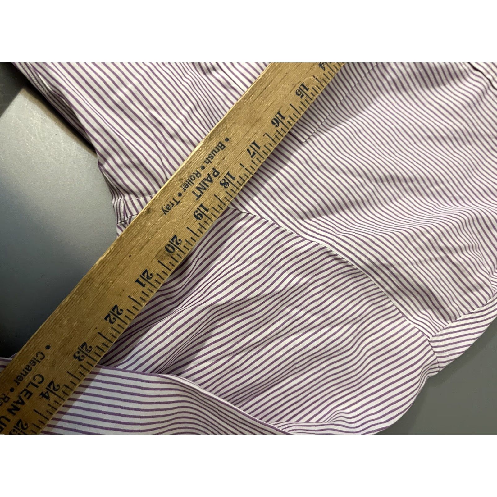 Brooks Brothers Brooks Brothers Slim Fit Purple Striped Button DOWN Sz 16-2/3 LONG SLEEVE Size US L / EU 52-54 / 3 - 5 Thumbnail