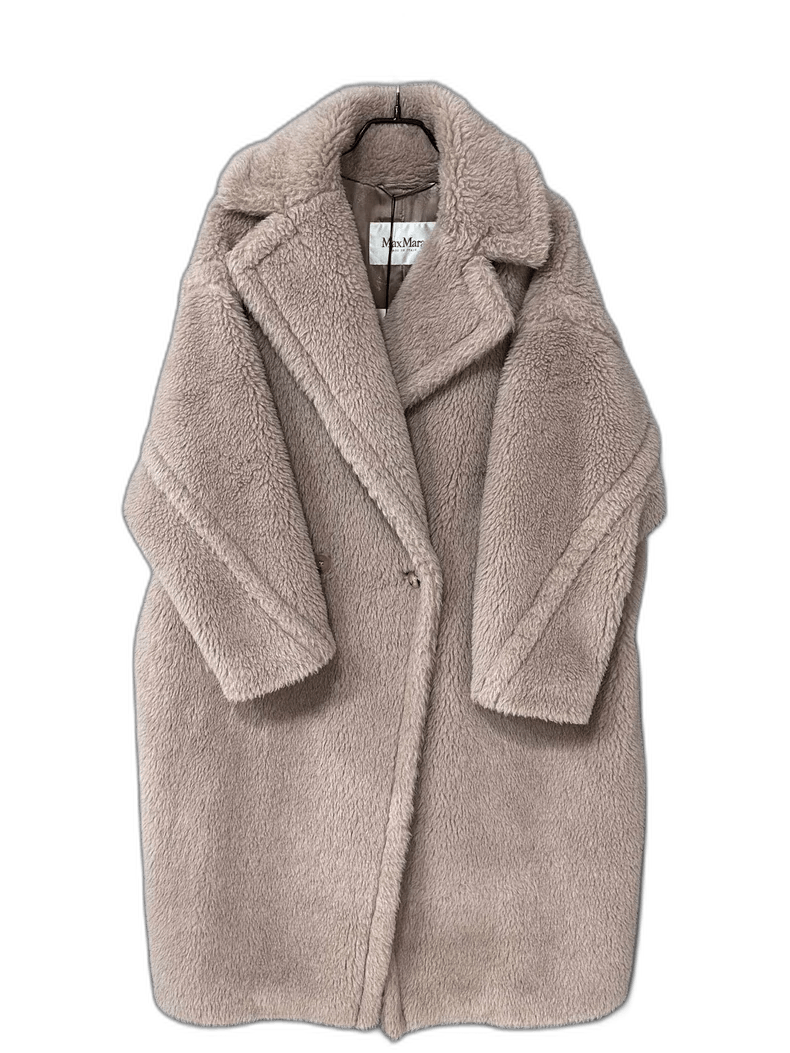 Max Mara MaxMara Gray Teddy Coat for Women Size S / US 4 / IT 40 - 1 Thumbnail