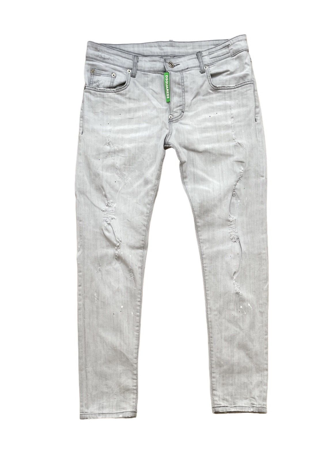 Dsquared2 Dsquared 2 Iconic Distressed Painted Slim Jeans Size US 31 - 2 Thumbnail