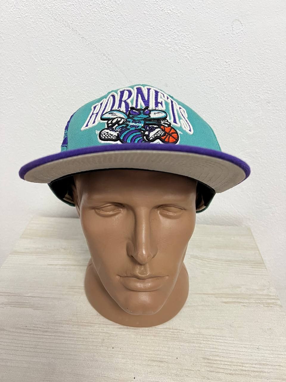 Mitchell & Ness × Vintage Vintage Charlotte Hornets Hat Snapback Mitchell Ness Cap Size ONE SIZE - 3 Thumbnail