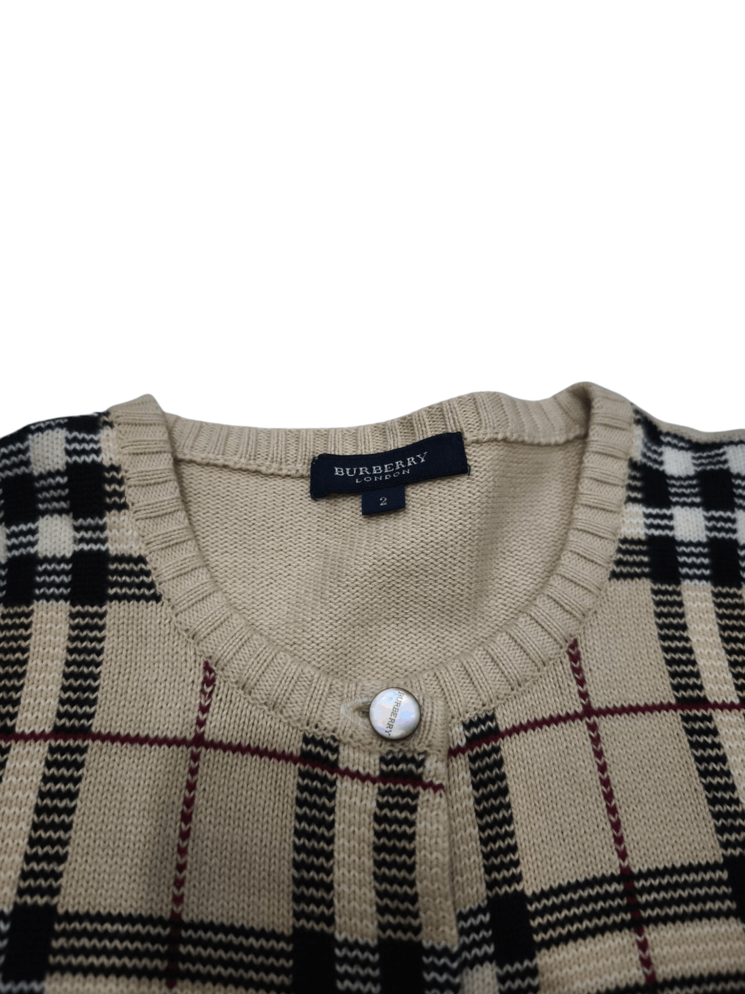 Burberry × Vintage Vintage Burberry Nova Check Knitwear Size M / US 6-8 / IT 42-44 - 3 Thumbnail