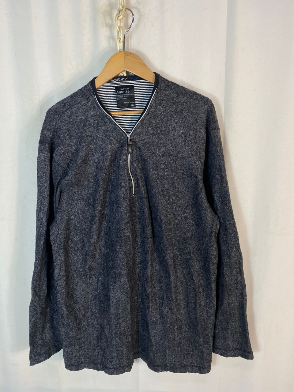 Japanese Brand × Other Unisex🔥Amorte half zipper long sleeve tshirt Size US XL / EU 56 / 4 - 1 Thumbnail