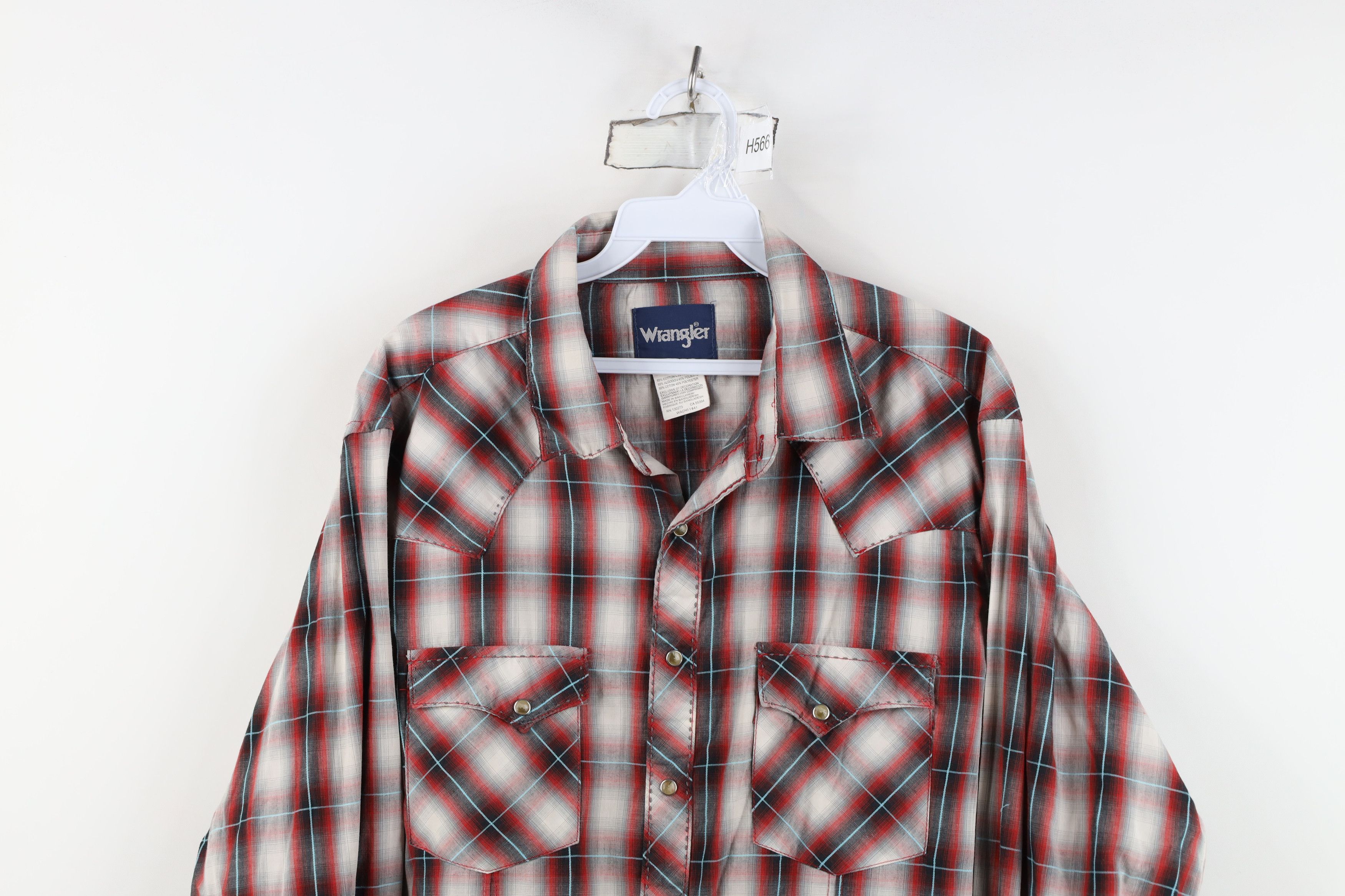 Wrangler Vintage Wrangler Rodeo Cowboy Snap Button Shirt Plaid Size US L / EU 52-54 / 3 - 2 Thumbnail