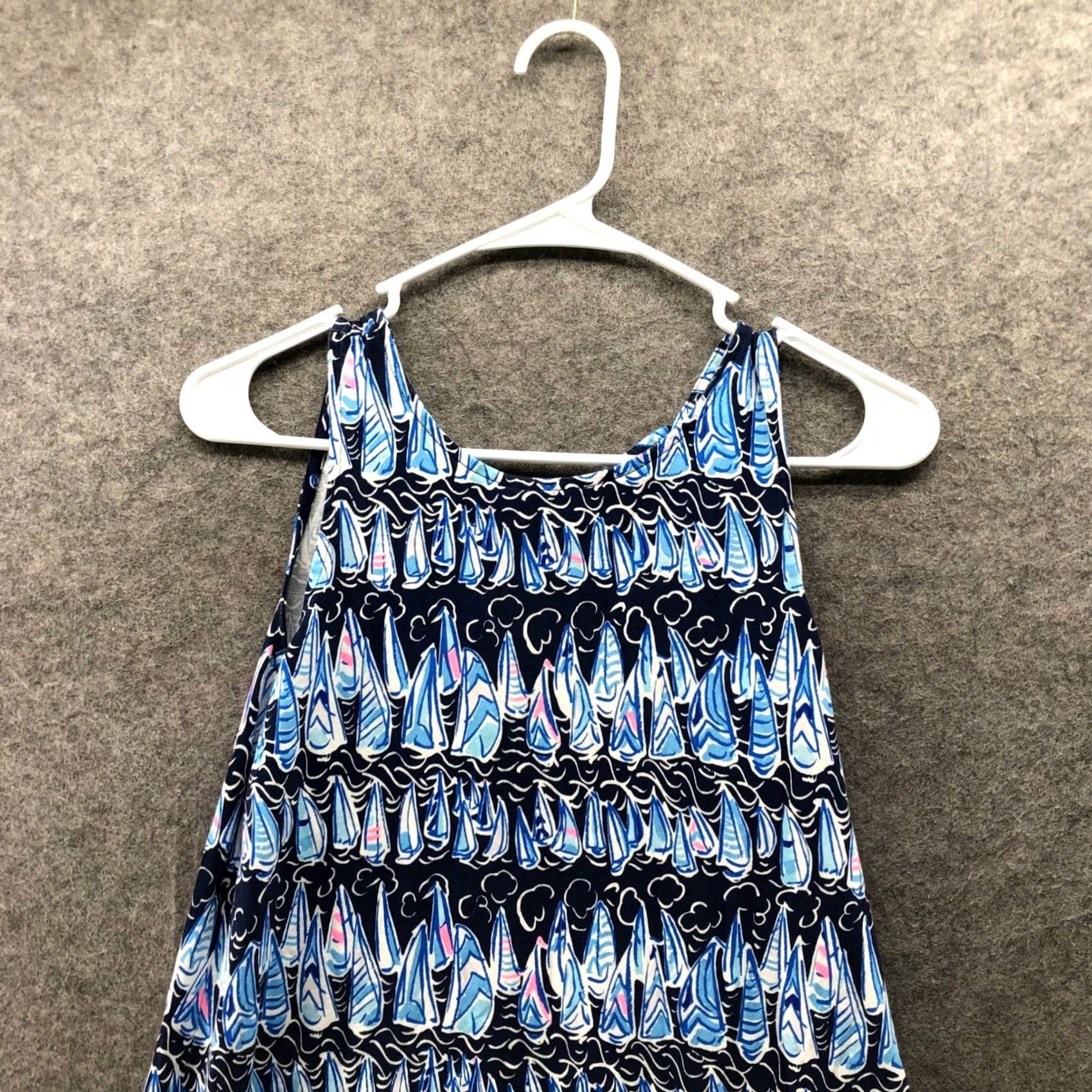 Lilly Pulitzer Lilly Pulitzer Shift Dress Womens XXS Blue Sailboat Nautical Pima Cotton Sleeveless Size XXS / US 00 / IT 34 - 3 Thumbnail