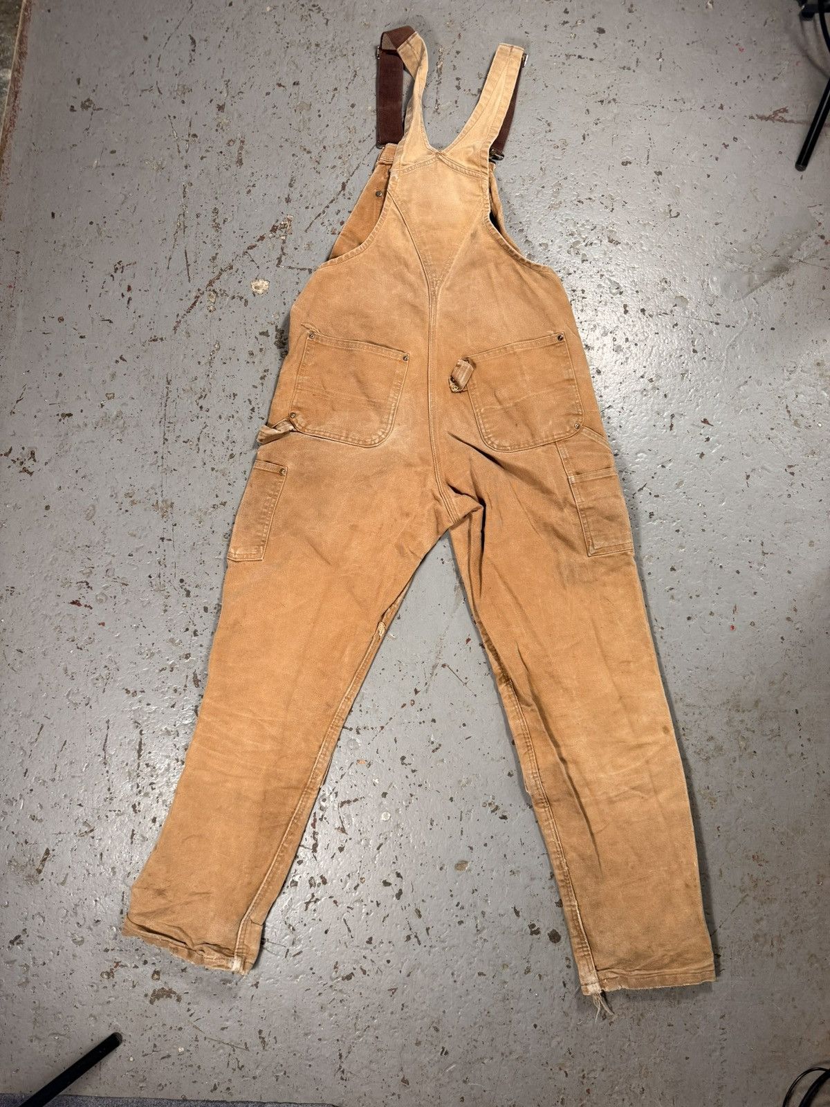 Vintage Perfectly Distressed Carhartt Beige Overalls