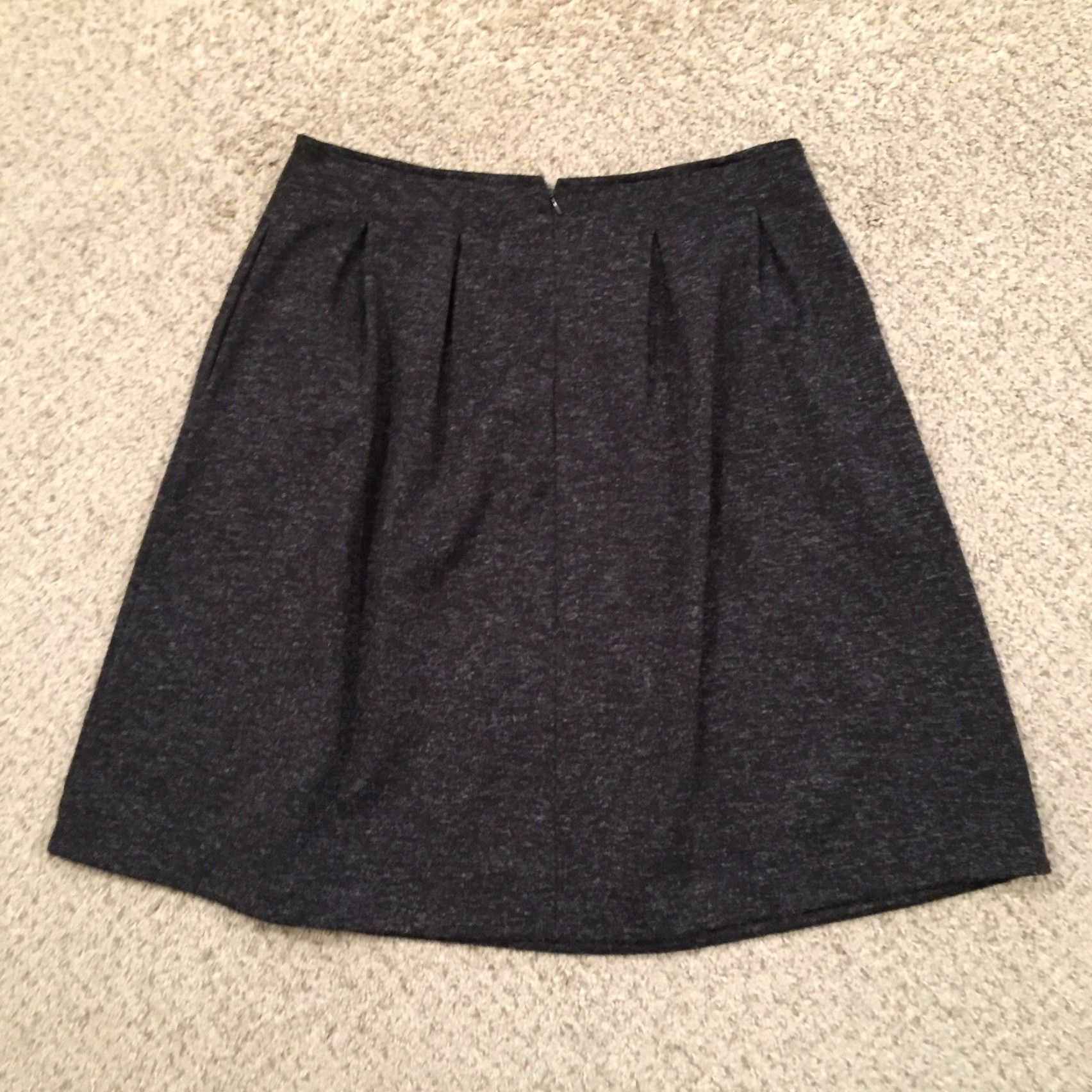 Lands' End Lands' End Skirt Women Knee Length Regular Size 8 Gray Pleated Pockets Flare[Zip] Size 30" / US 8 / IT 44 - 6 Thumbnail