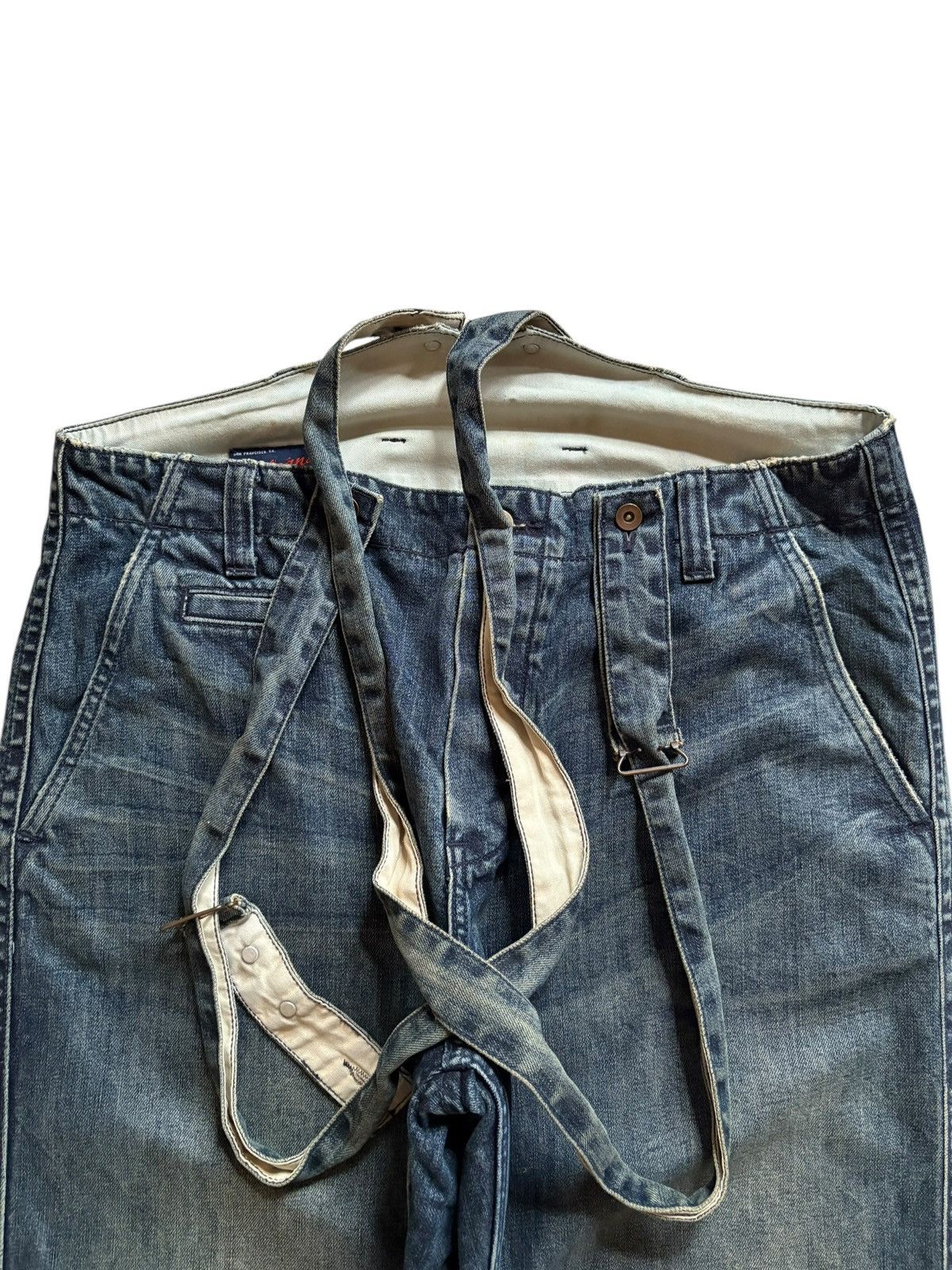 Gap Vintage Gap Mud Wash Suspenders Style Loose Baggy Jeans Size US 38 / EU 54 - 4 Thumbnail