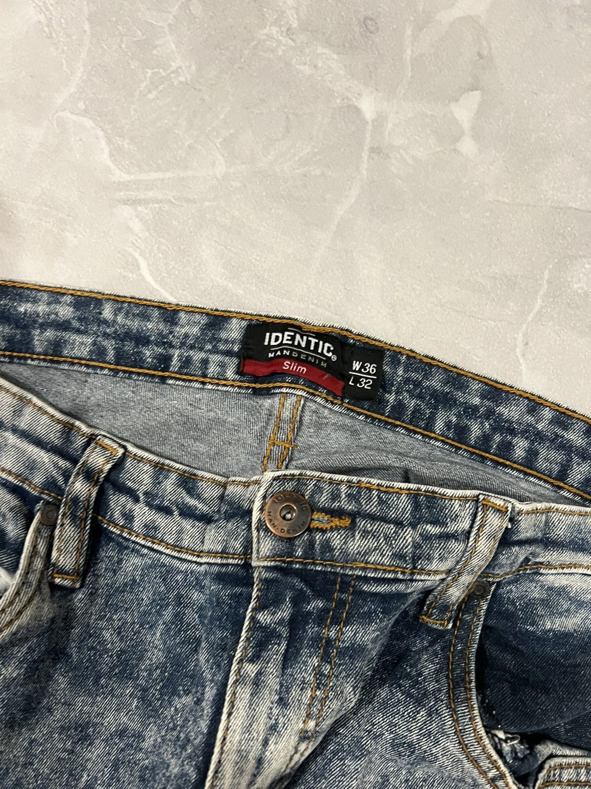 Japanese Brand Slim Distressed Paint Faded Fit / Archive Japan Vibe Vintage Size US 36 / EU 52 - 5 Thumbnail