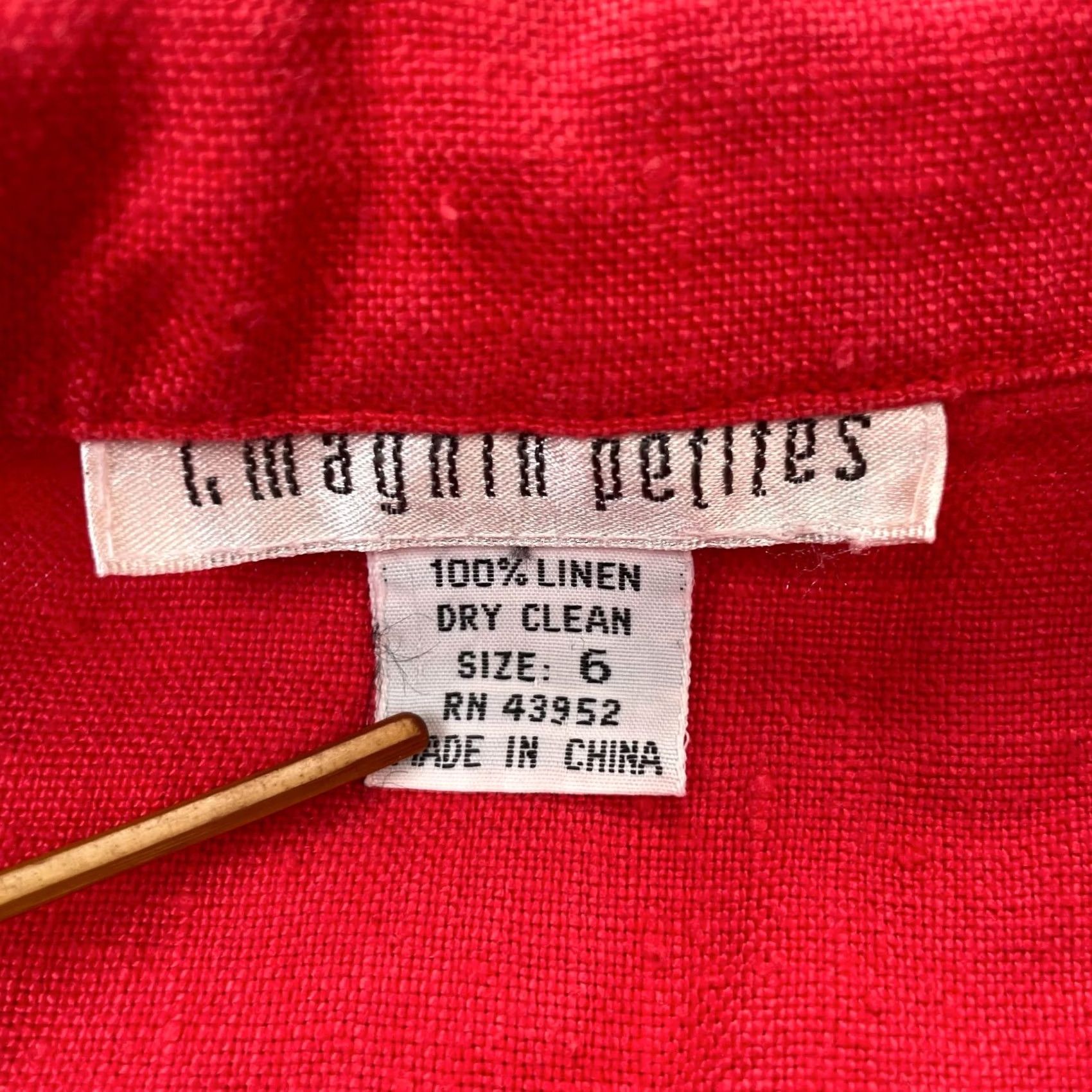 Doublet VINTAGE I Magnin Red Blazer Jacket Womens 6 80s Double Breasted Notch Lapel Coat Size M / US 6-8 / IT 42-44 - 4 Thumbnail