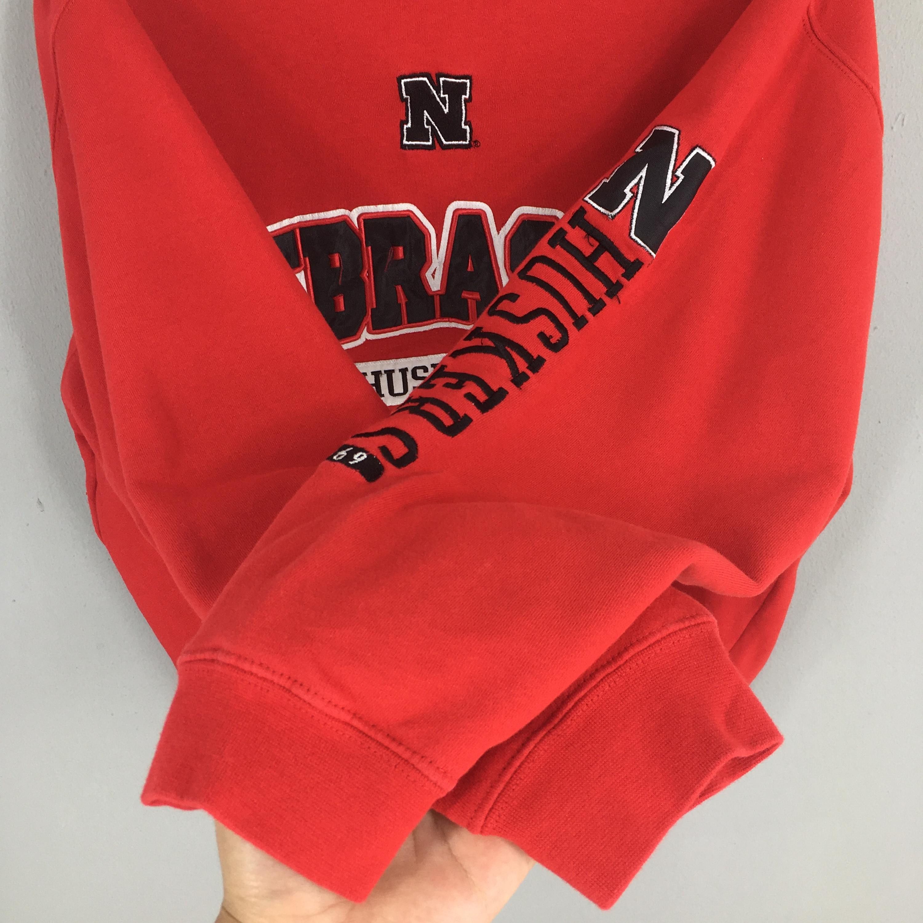NCAA Vintage Nebraska Huskers Football Sweatshirt Large Size US L / EU 52-54 / 3 - 4 Thumbnail