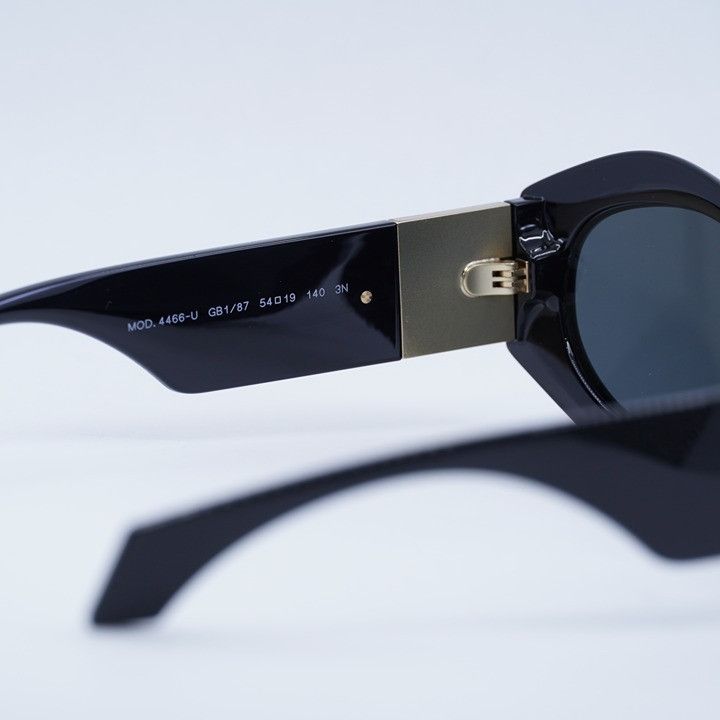 Versace Versace VE4466U GB1/87 Sunglasses Black Geometric Frame Size ONE SIZE - 6 Thumbnail
