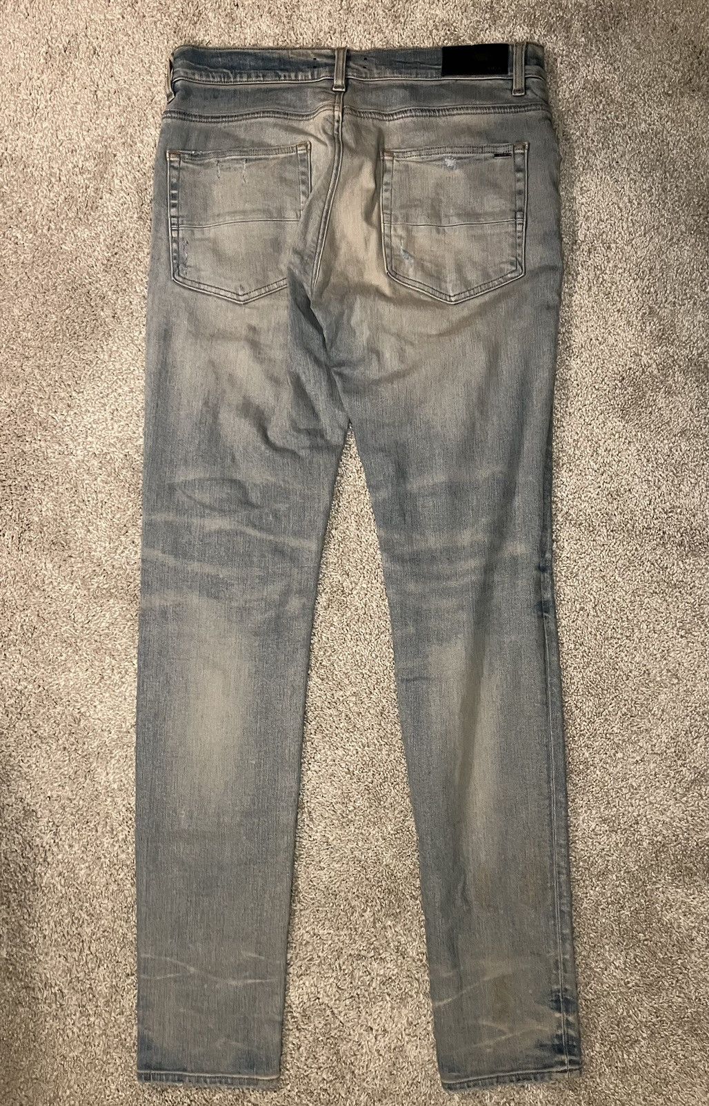 Amiri Amiri Mx1 Leather Patch Jeans Size US 34 / EU 50 - 2 Thumbnail
