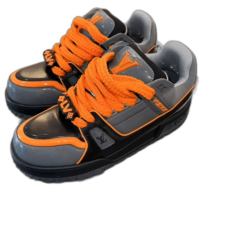 Louis Vuitton Louis Vuitton Sneakers Size 42 Orange and Gray-2507 Size US 9 / EU 42 - 1 Thumbnail