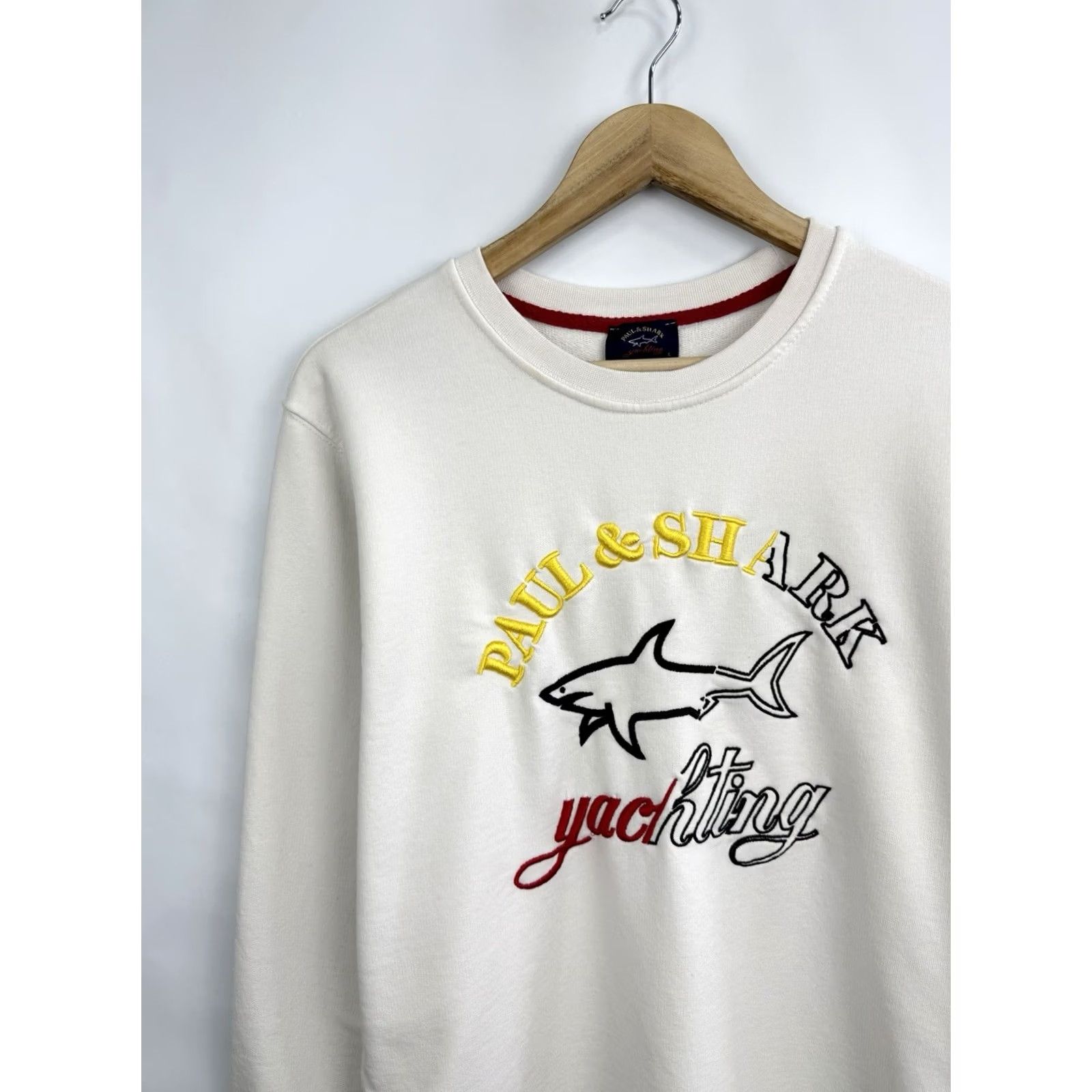 Paul & Shark Paul & Shark Yachting Sweatshirt Mens Regular L White Retro Y2K Rare Hype Size US L / EU 52-54 / 3 - 3 Thumbnail