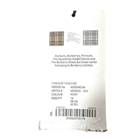 Burberry Burberry Womens Tan Wool Tailored Cropped Straight Leg Trous Size 30" / US 8 / IT 44 - 6 Thumbnail