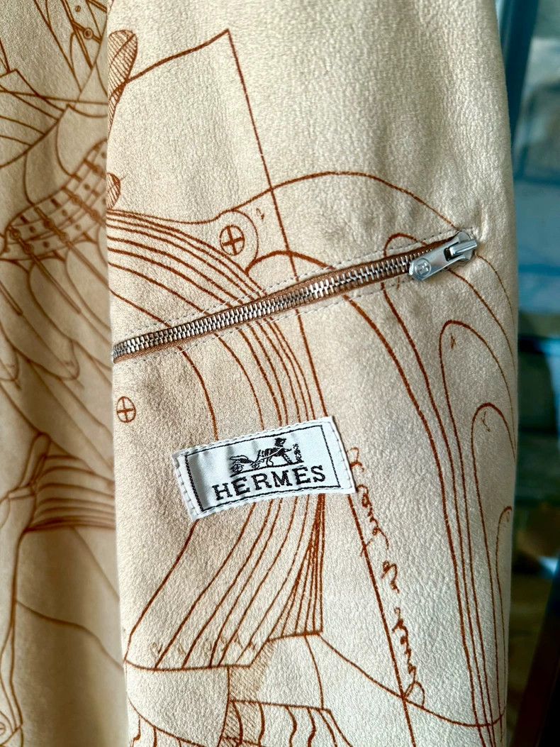 Hermes hermes Light Brown Suede Pegasus Jacket 2504-Nextarrow Size US L / EU 52-54 / 3 - 6 Thumbnail