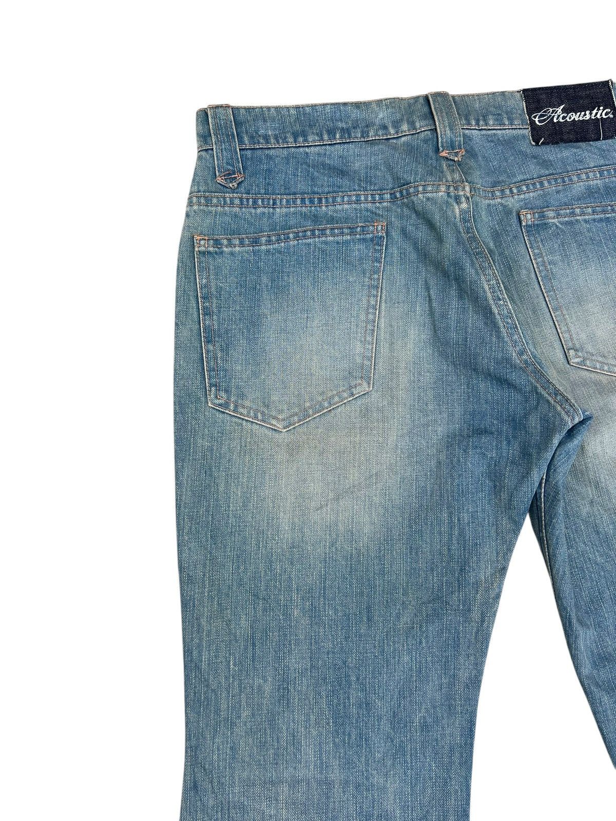 If Six Was Nine Dirty Mud Denim Vintage Acoustic Japan Flare Jeans Size US 31 - 15 Thumbnail