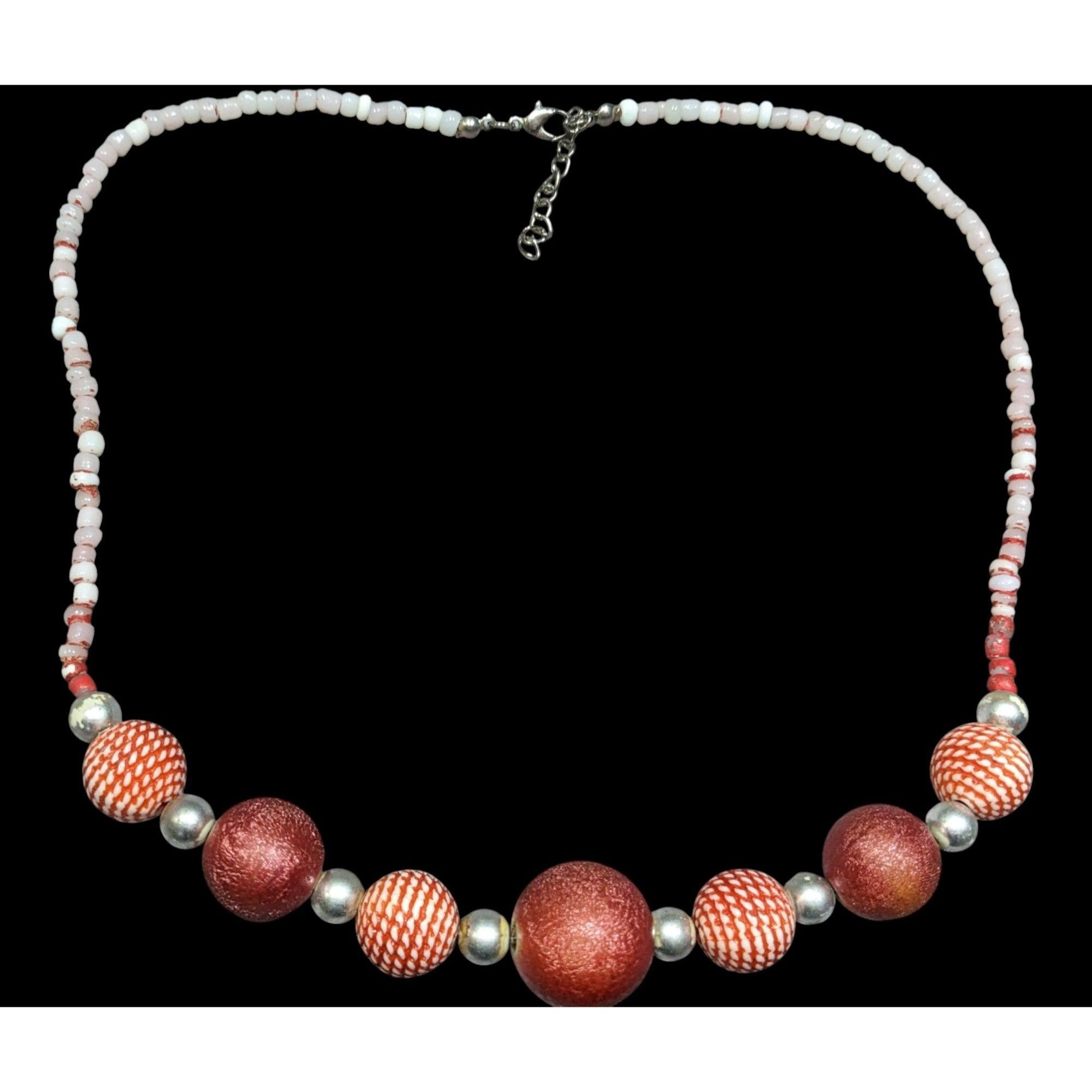 Other Vintage Country Red And White Beaded Necklace Size ONE SIZE - 2 Thumbnail