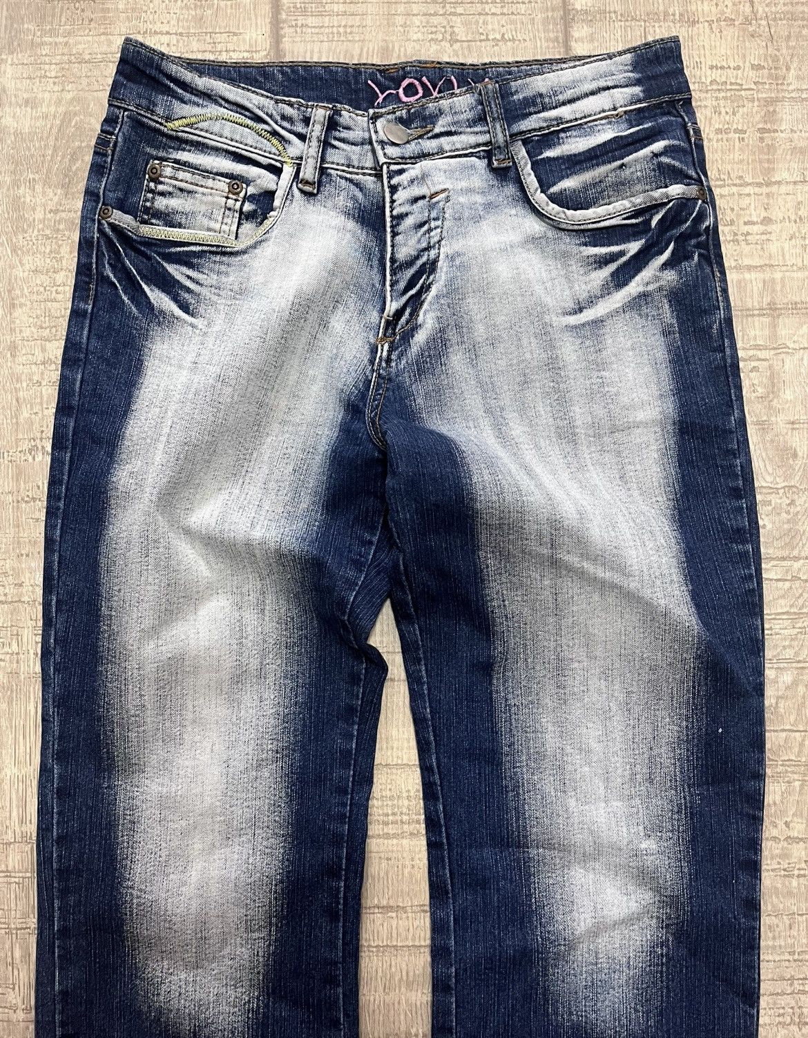 Other S.Ac Denim brand lovly y2k pink embroidery washed jeans Size 27" / US 4 / IT 40 - 5 Thumbnail
