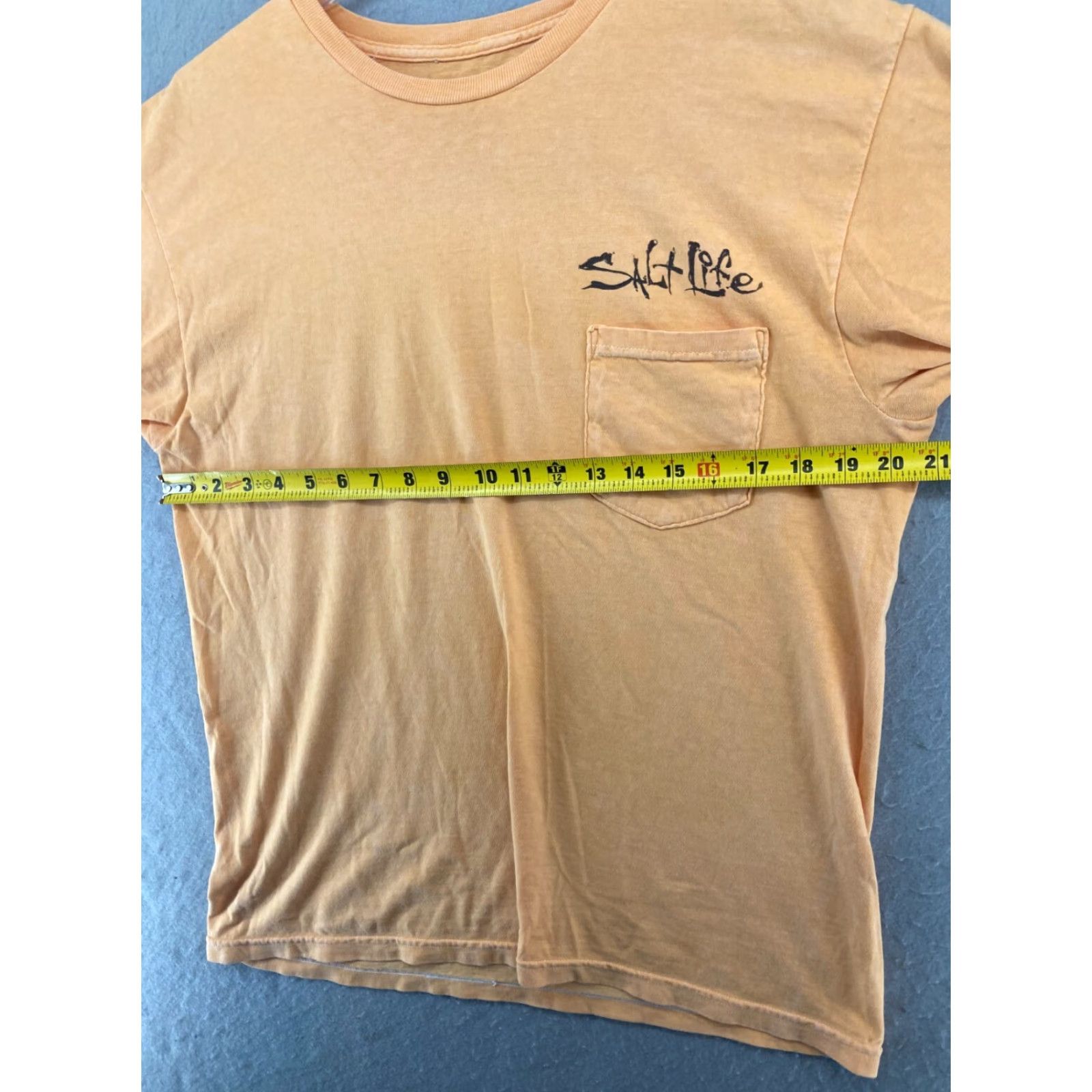 Vintage Salt Life Mens TShirt M Orange Marlin Fishing Pocket Shirt Beach Fish Graphi c Print Size US M / EU 48-50 / 2 - 2 Thumbnail