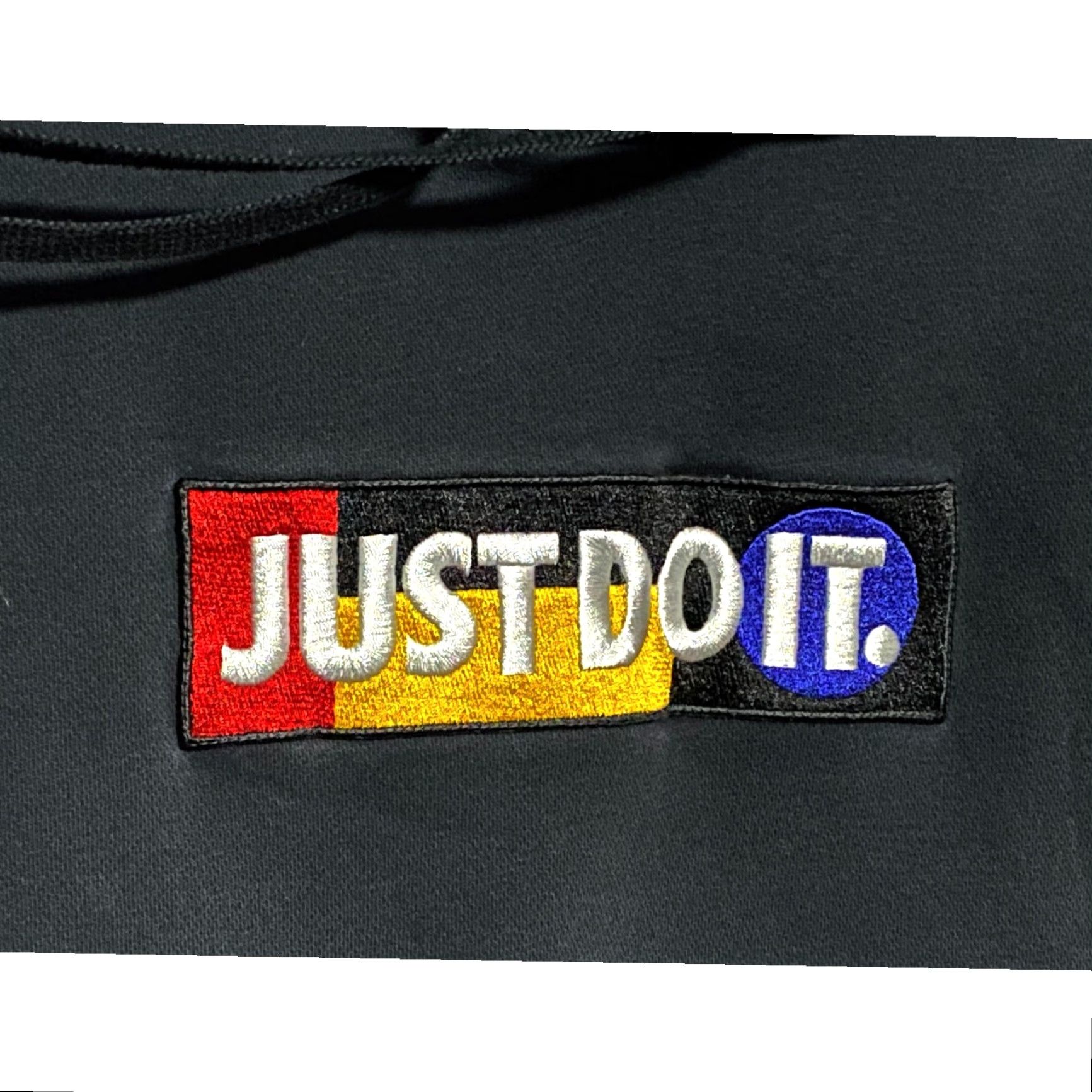 Nike Nike Just Do It Embroidered Spell Out Hoodie Sweatshirt Mens S Black Sweatshirt Hoodie Athleisure Sporty Mens Size US S / EU 44-46 / 1 - 3 Thumbnail