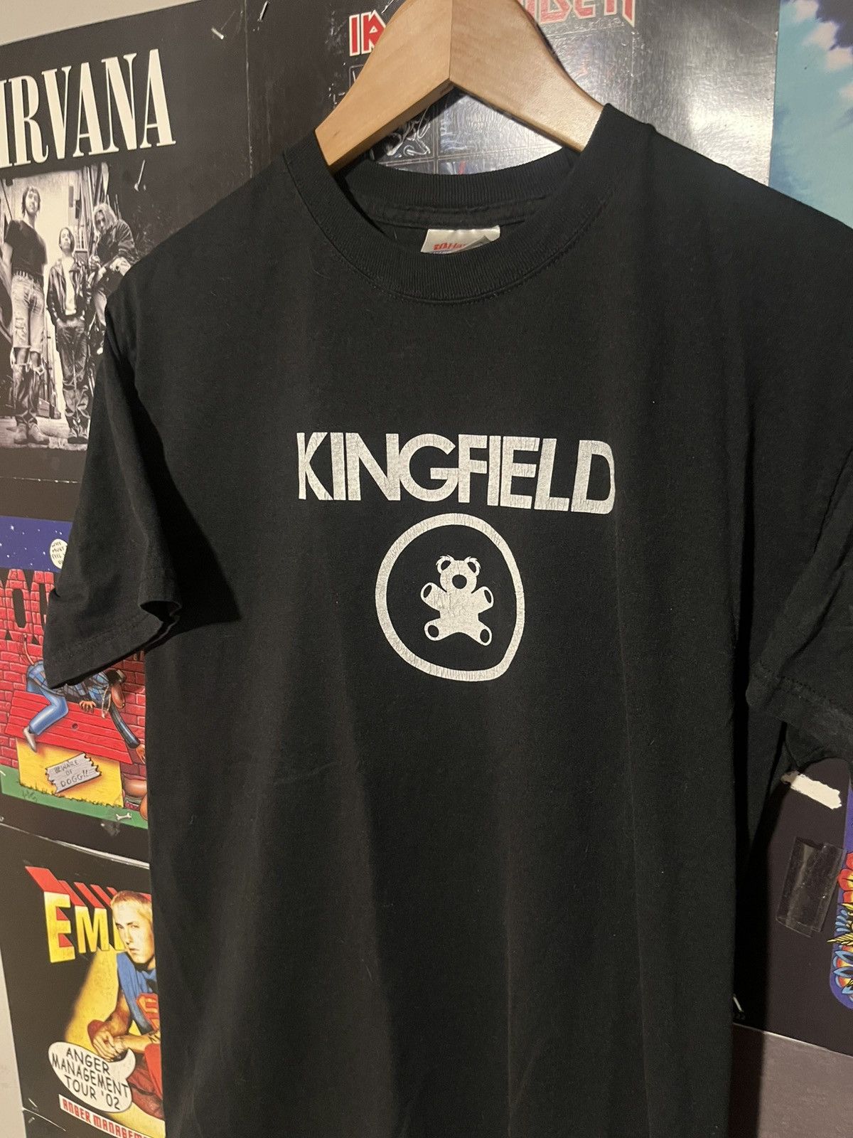 Hanes Vintage Y2K 2000’s Kingfield Bear Band tee shirt Size US M / EU 48-50 / 2 - 2 Thumbnail