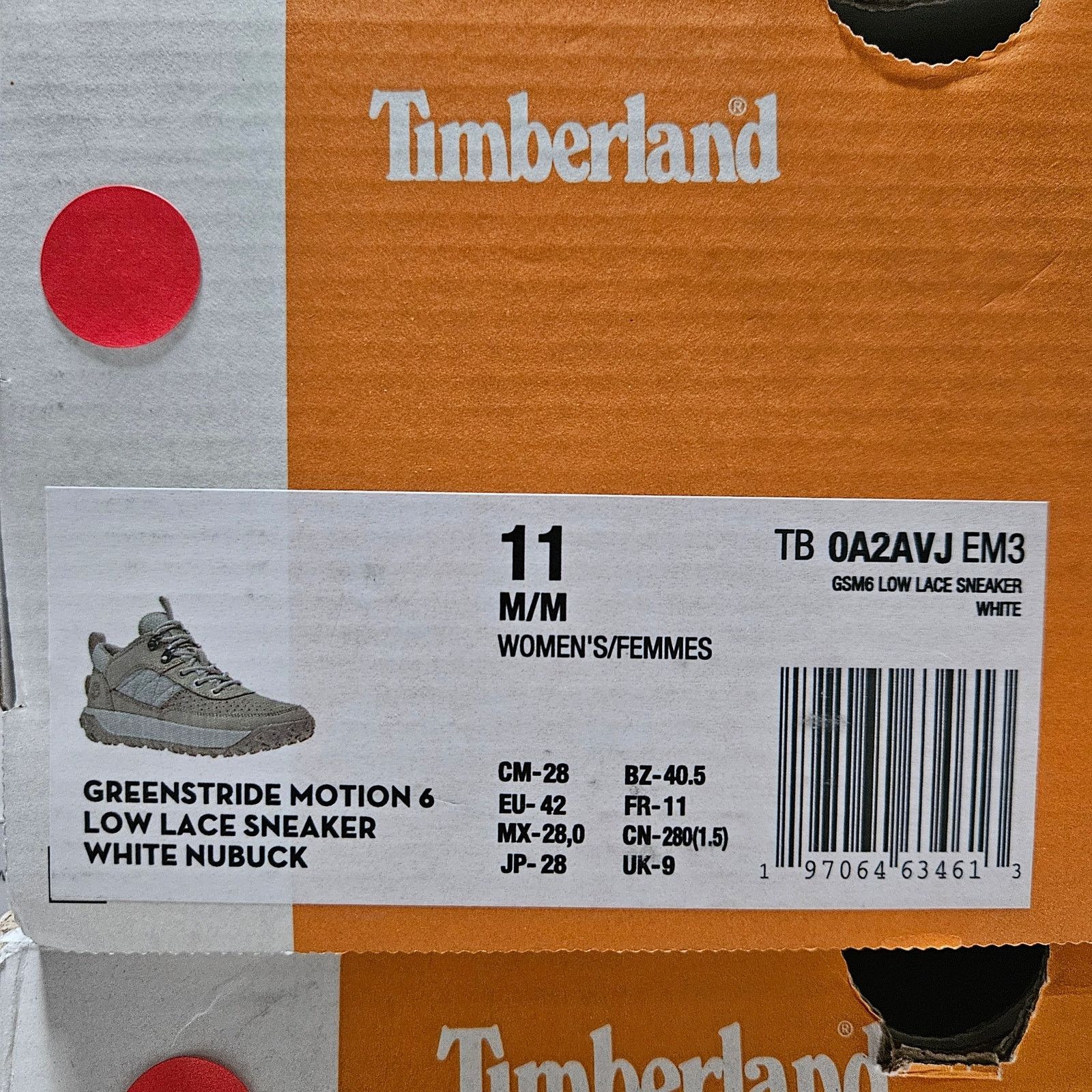 Timberland TIMBERLAND WOMEN'S 11 GREENSTRIDE MOTION 6 LOW LACE SNKR WHT Size US 11 / IT 41 - 8 Thumbnail