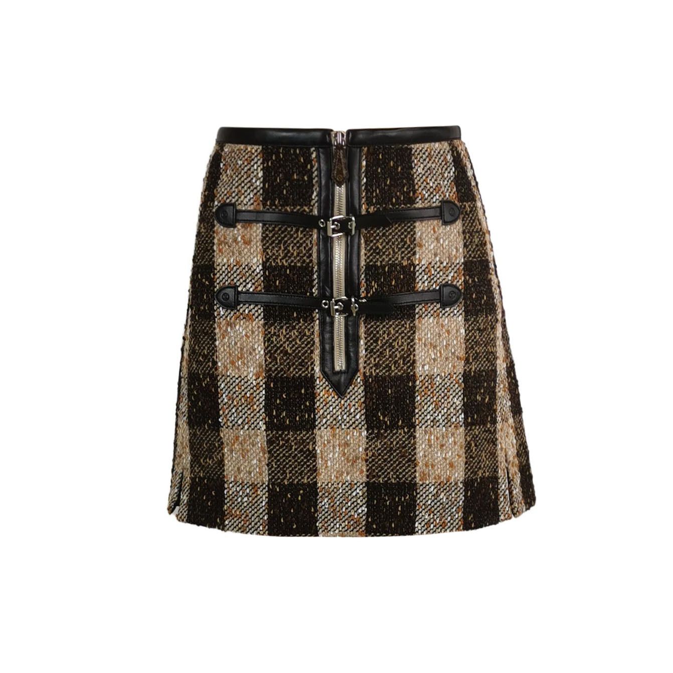 Louis Vuitton Louis Vuitton Plaid Tweed Mini Skirt FR 34 Size 25" / US 0 / IT 36 - 1 Thumbnail