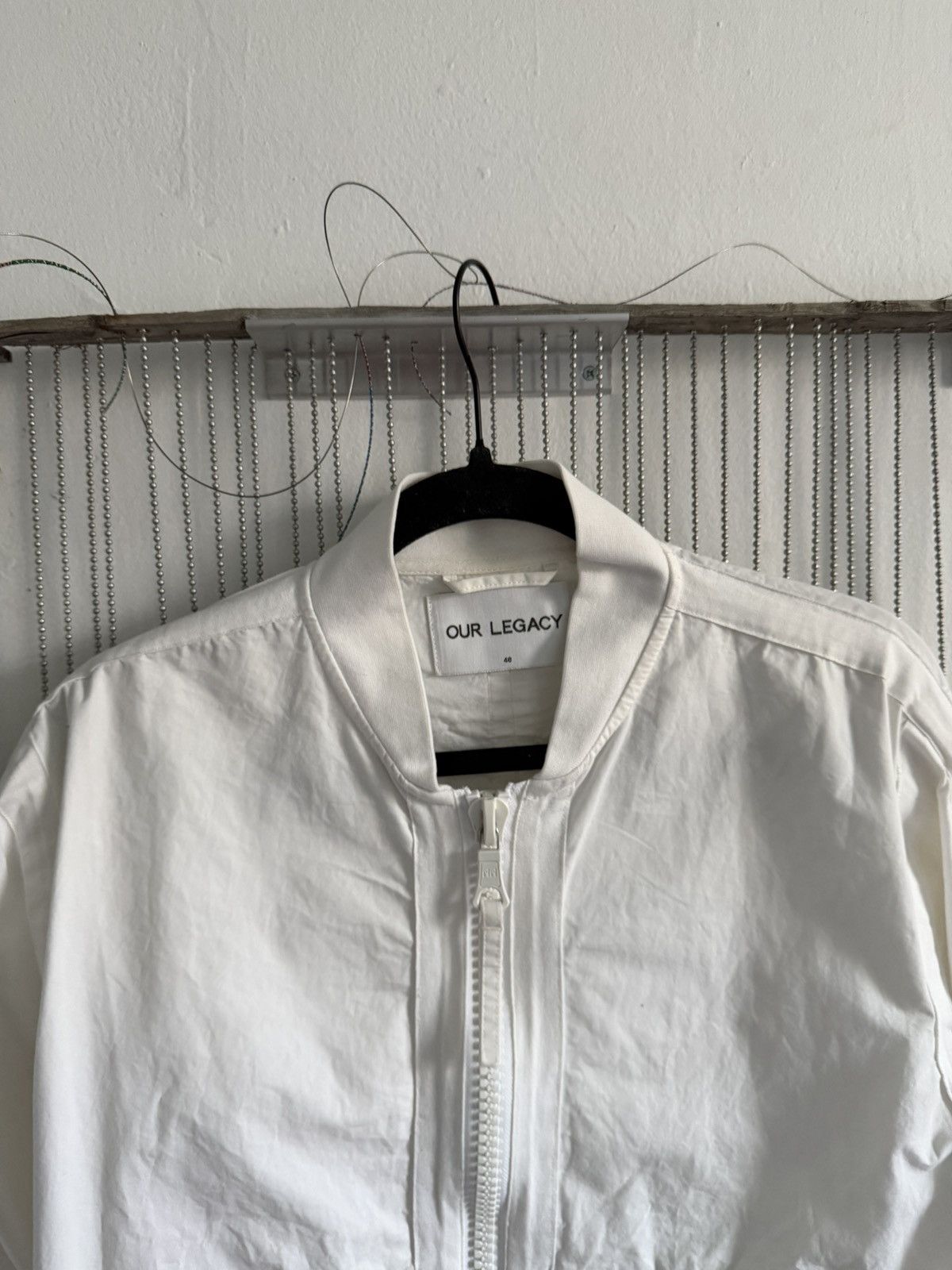Our Legacy Our Legacy SS16 Cotton Bomber Jacket (White) Size US S / EU 44-46 / 1 - 4 Thumbnail