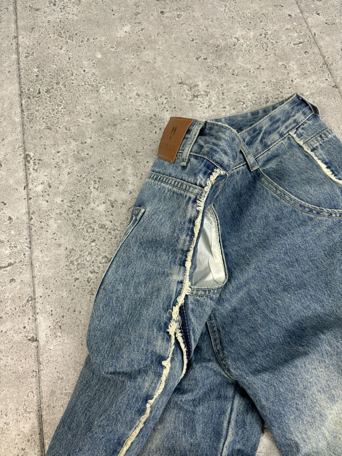 If Six Was Nine × Japanese Brand × Vintage 2000s Vintage Y2K Denim Flared Baggy Pants Distressed Hype Size US 32 / EU 48 - 9 Thumbnail
