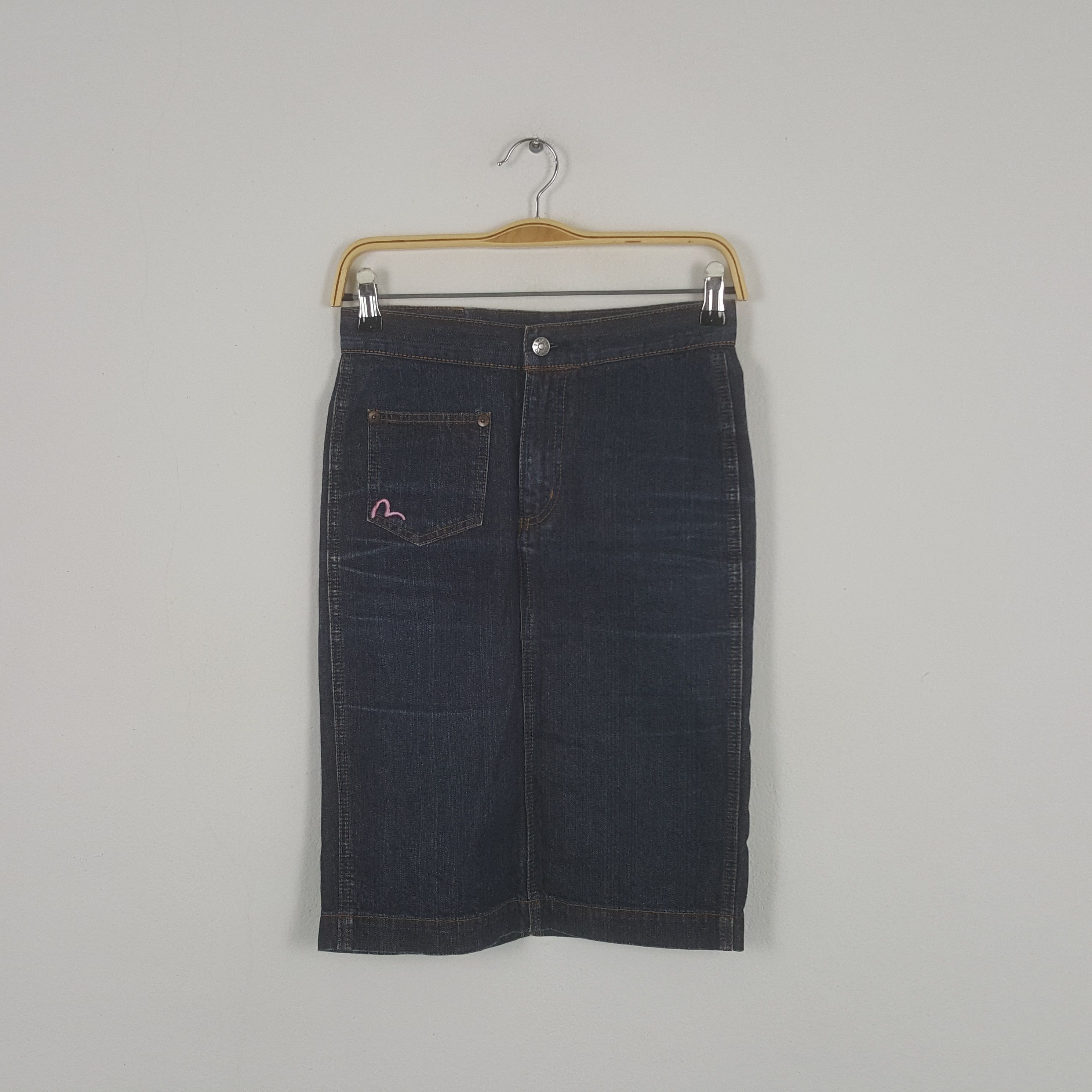 Evisu Vintage Evisu Japanese Brand Daicock Art Denim Skirts Size 25" / US 0 / IT 36 - 3 Thumbnail