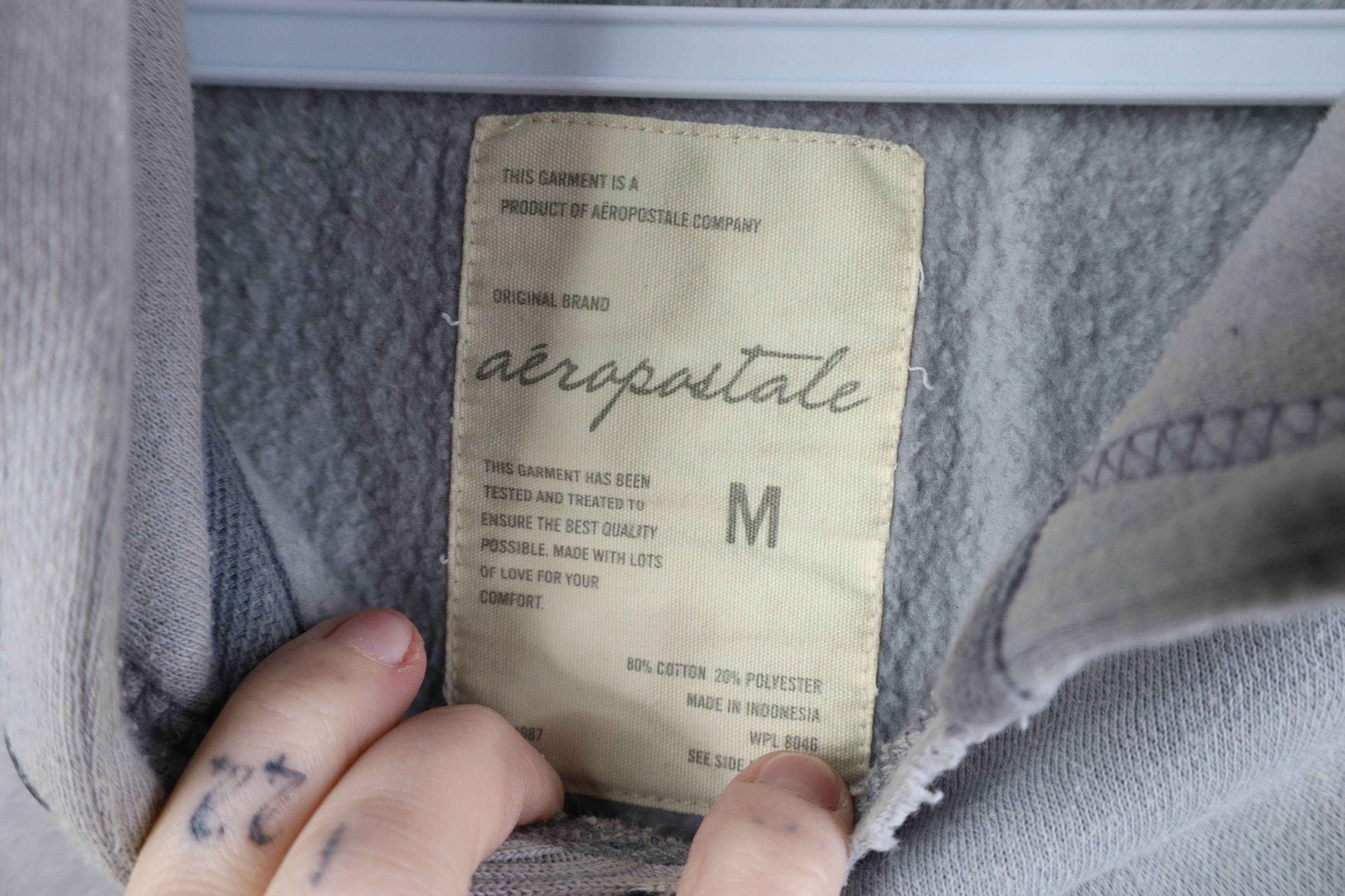 Aeropostale Vintage 90s Y2K Aeropostale Babydoll Bella Hoodie Sweatshirt Size M / US 6-8 / IT 42-44 - 8 Thumbnail