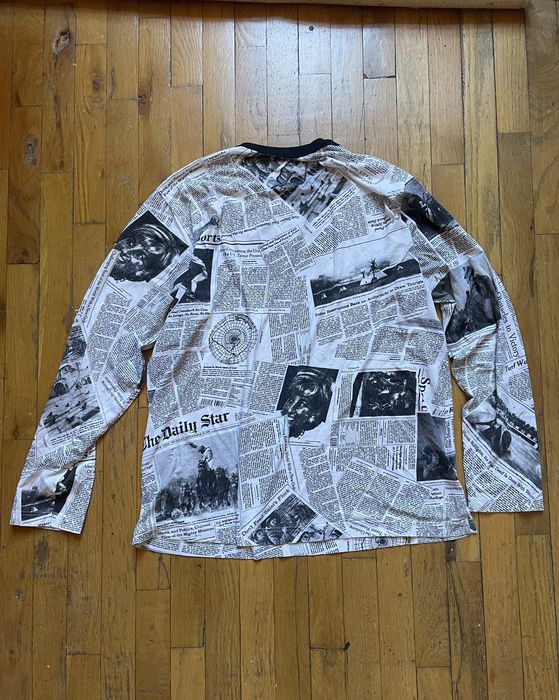 Supreme store newspaper shirt