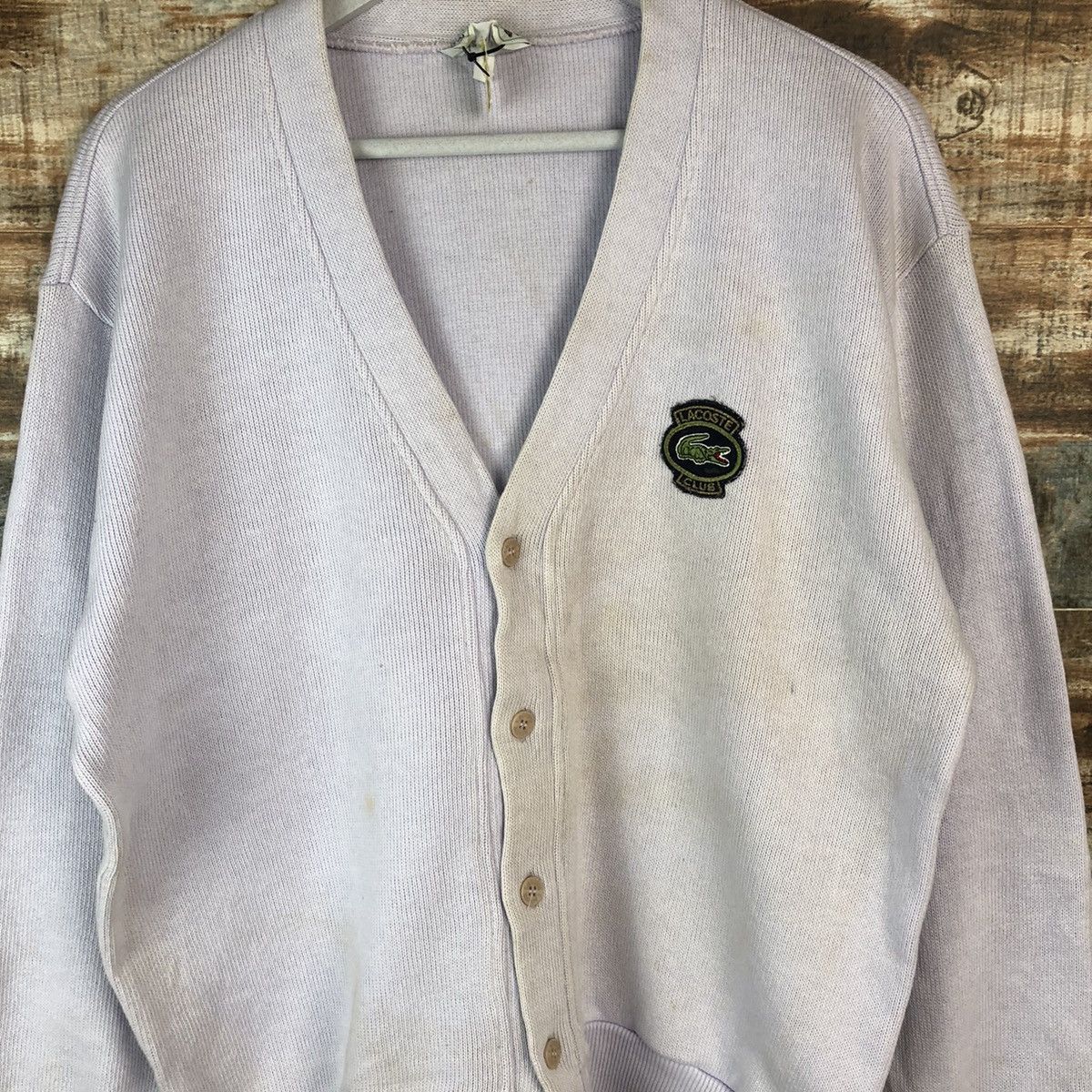 Lacoste Lacoste vintage Purple Cardigan Knitwear #A2066 Size US L / EU 52-54 / 3 - 5 Thumbnail
