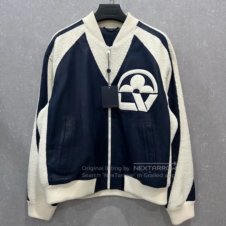 Other Louis Vuitton Blue Patchwork Three-Flower Baseball Jacket Size US L / EU 52-54 / 3 - 1 Thumbnail