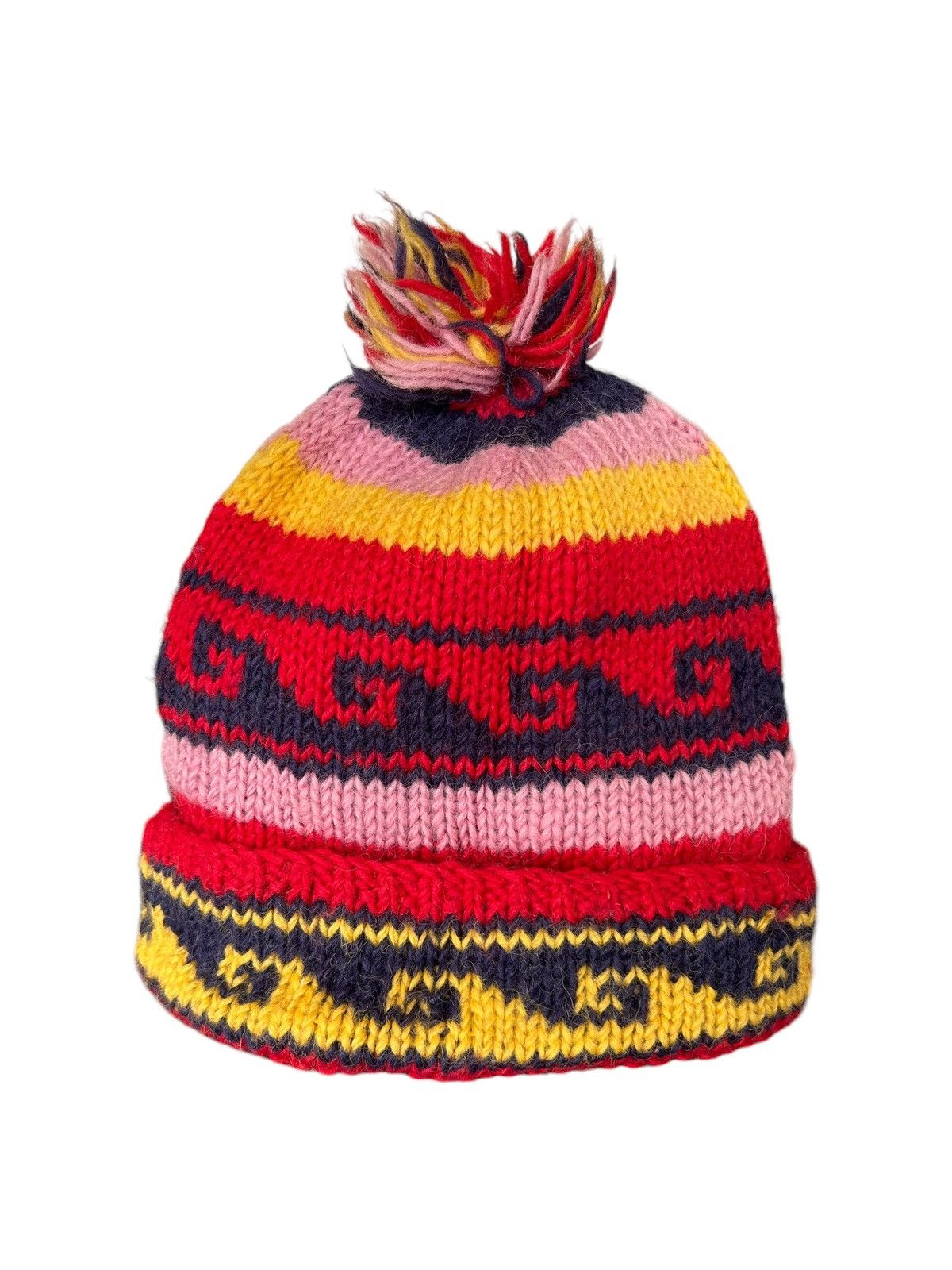 Japanese Brand × Kapital × Vintage Crochet Knitted handmade Rare Design Beanie Hats☠️☠️ Size ONE SIZE - 1 Thumbnail