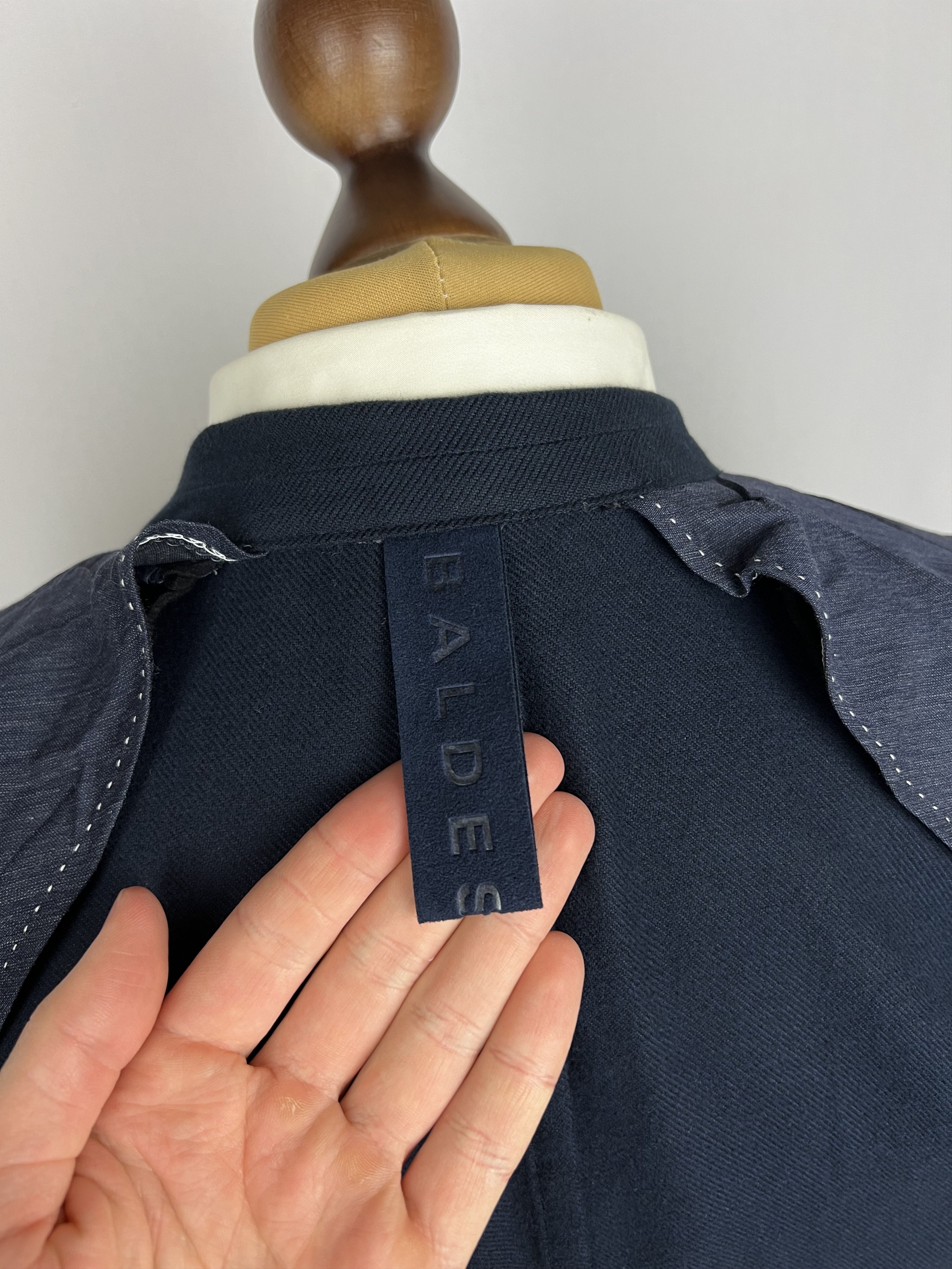 Baldessarini Solid Navy-Blue Pure Soft Cotton Unlined Sport Coat Size 40R - 9 Thumbnail