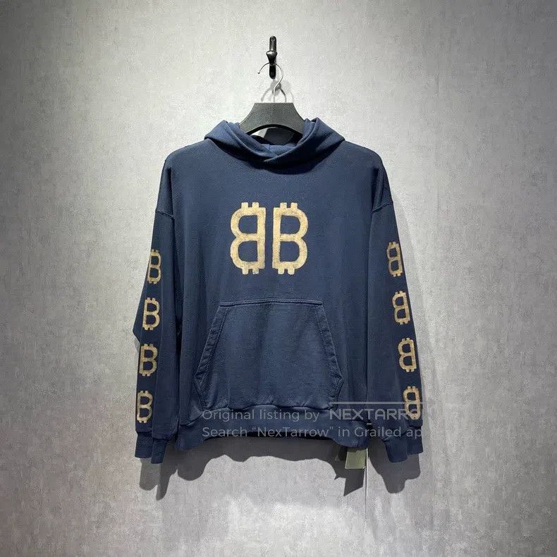Balenciaga Balenciaga Double B Printed Pattern Hoodie Size US XS / EU 42 / 0 - 1 Thumbnail