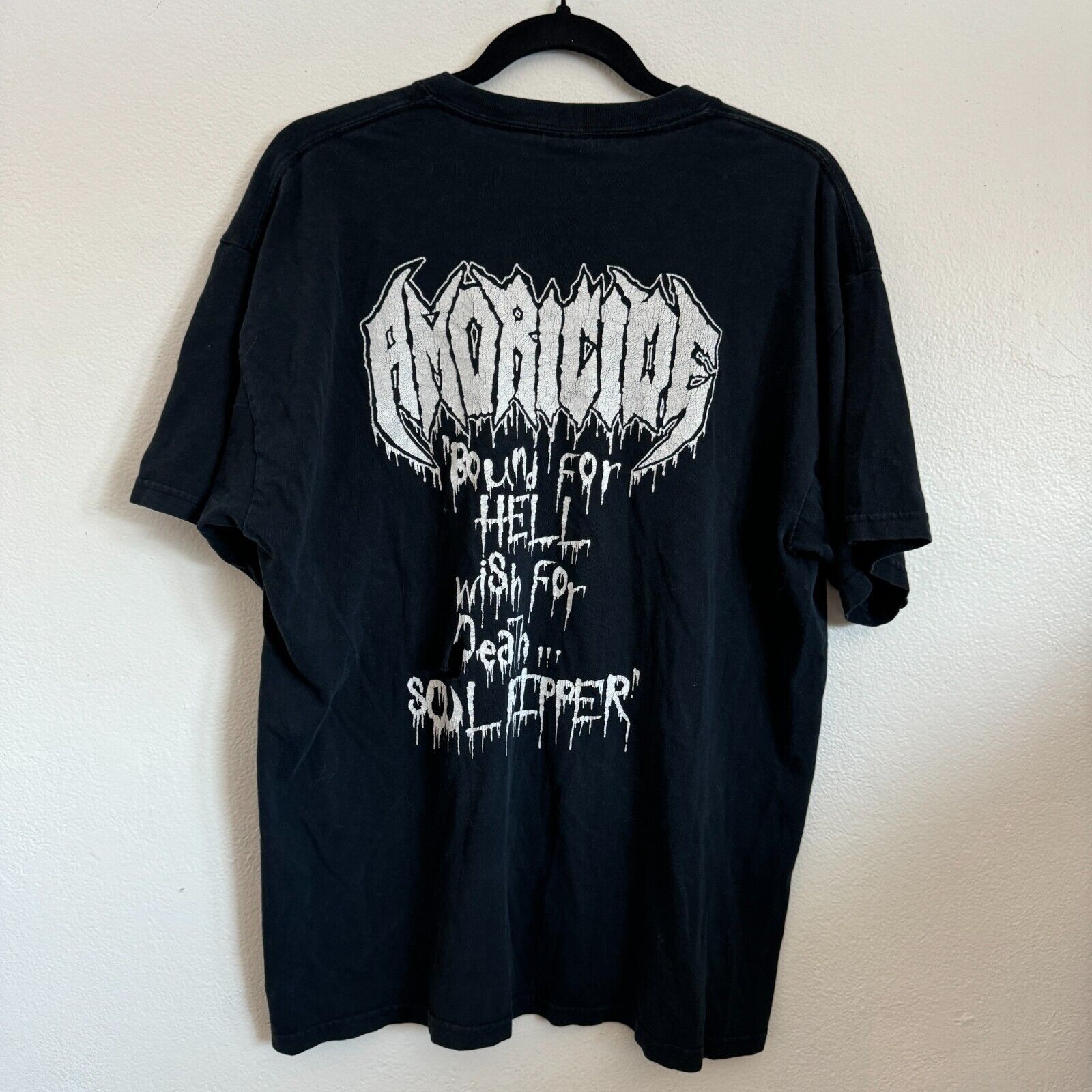 Gildan Amoricide Horror In The Flesh Hell Death Soul Band T-Shirt Size US L / EU 52-54 / 3 - 7 Thumbnail