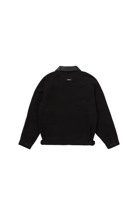 Supreme Supreme Leather Collar Work Black Jacket | Grailed