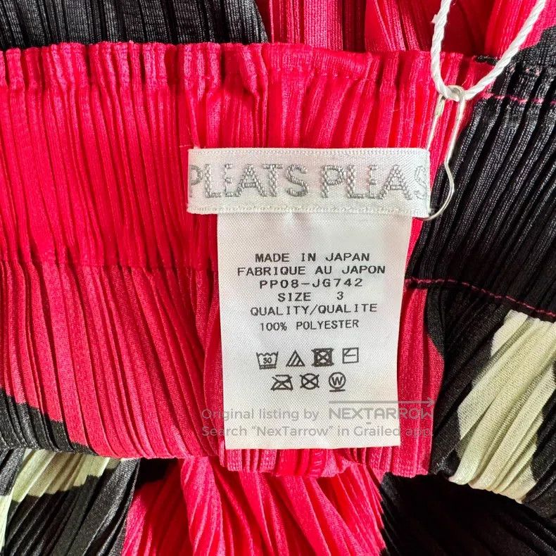 Issey Miyake Issey Miyake size:3 Red Midi Skirt Size 22" - 3 Thumbnail