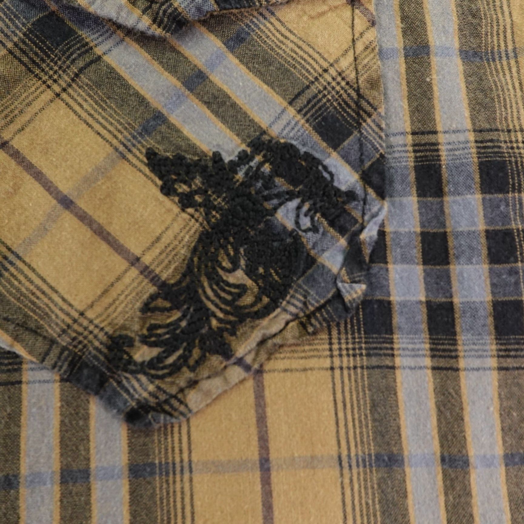 Vintage VINTAGE Not Of This World Shirt Mens Medium Brown Plaid Pearl Snap Collared Short Sleeve Cotton Button-Up NOTW 90s/Religious Mens M Brown Size US M / EU 48-50 / 2 - 4 Thumbnail