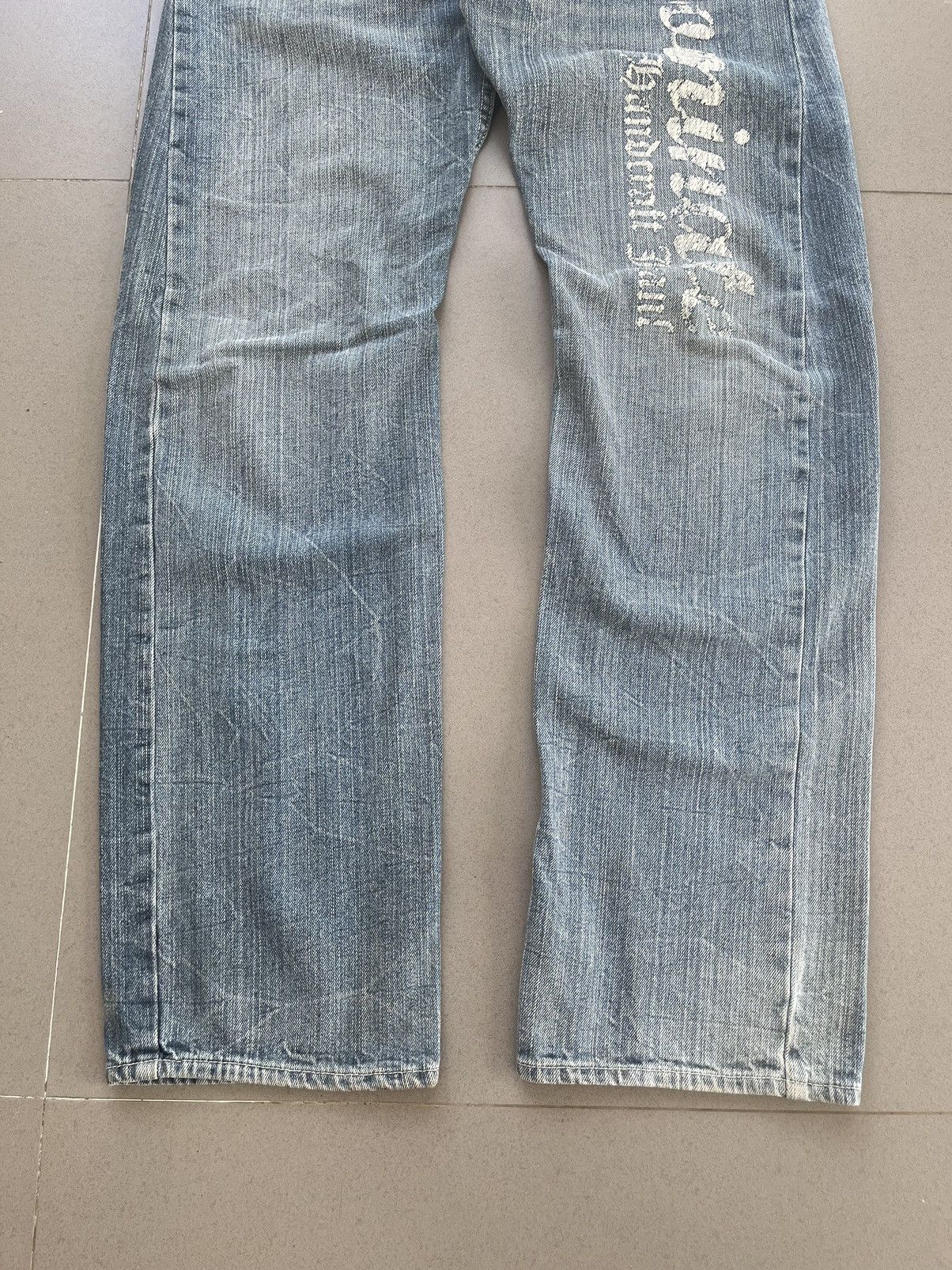 Beauty Beast JAPANESE DOUBLE WAIST POEM MEMORY SPECIAL DENIM JEANS PUNK Size US 30 / EU 46 - 6 Thumbnail