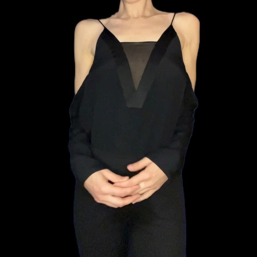 Other C/AMEO Collective Off Shoulder Long Sleeve Mesh Black Top XS Size XS / US 0-2 / IT 36-38 - 1 Thumbnail