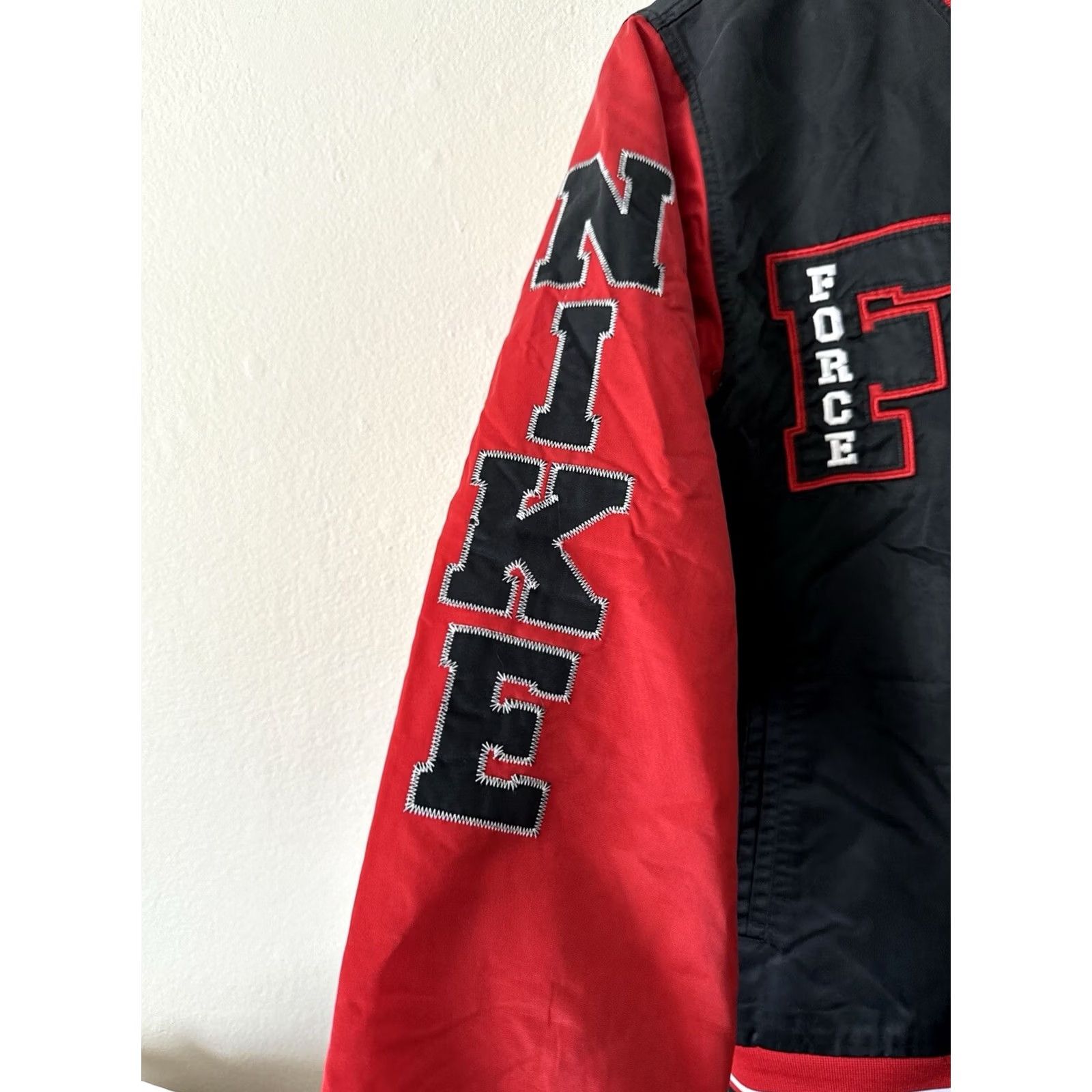 Nike Nike Force Uptowns Varsity Jacket Red Black Basketball Streetwear S Mens Size US S / EU 44-46 / 1 - 2 Thumbnail